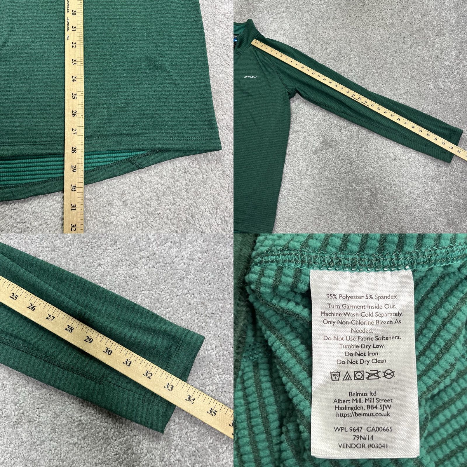 Eddie Bauer Eddie Bauer Pullover Mens XL Green First Ascent Stretch Sweater 1/4 Zip Athletic Lightweight Fleece Lined Size US XL / EU 56 / 4 - 9 Thumbnail