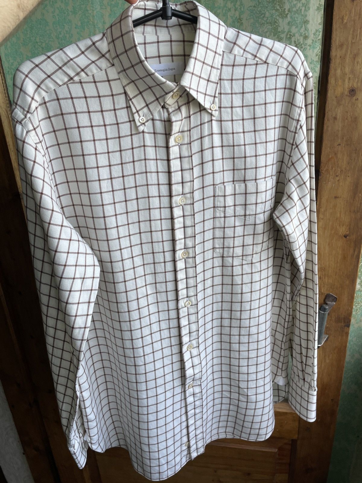 Ermenegildo Zegna Ermenegildo Zegna Men’s 40 / 15 3/4 Cotton Cashmere Shirt Size US M / EU 48-50 / 2 - 19 Thumbnail
