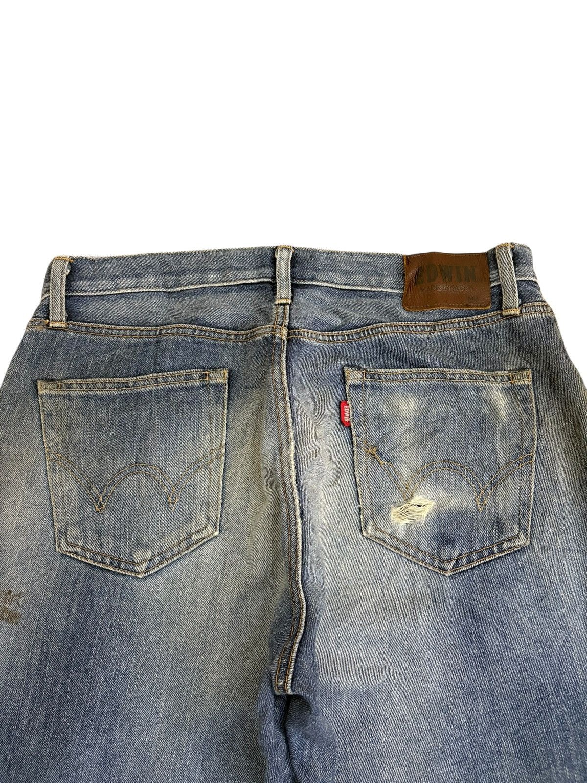 Edwin Vintage Edwin 504 Mud Wash Distressed Loose Jeans Size US 32 / EU 48 - 8 Thumbnail