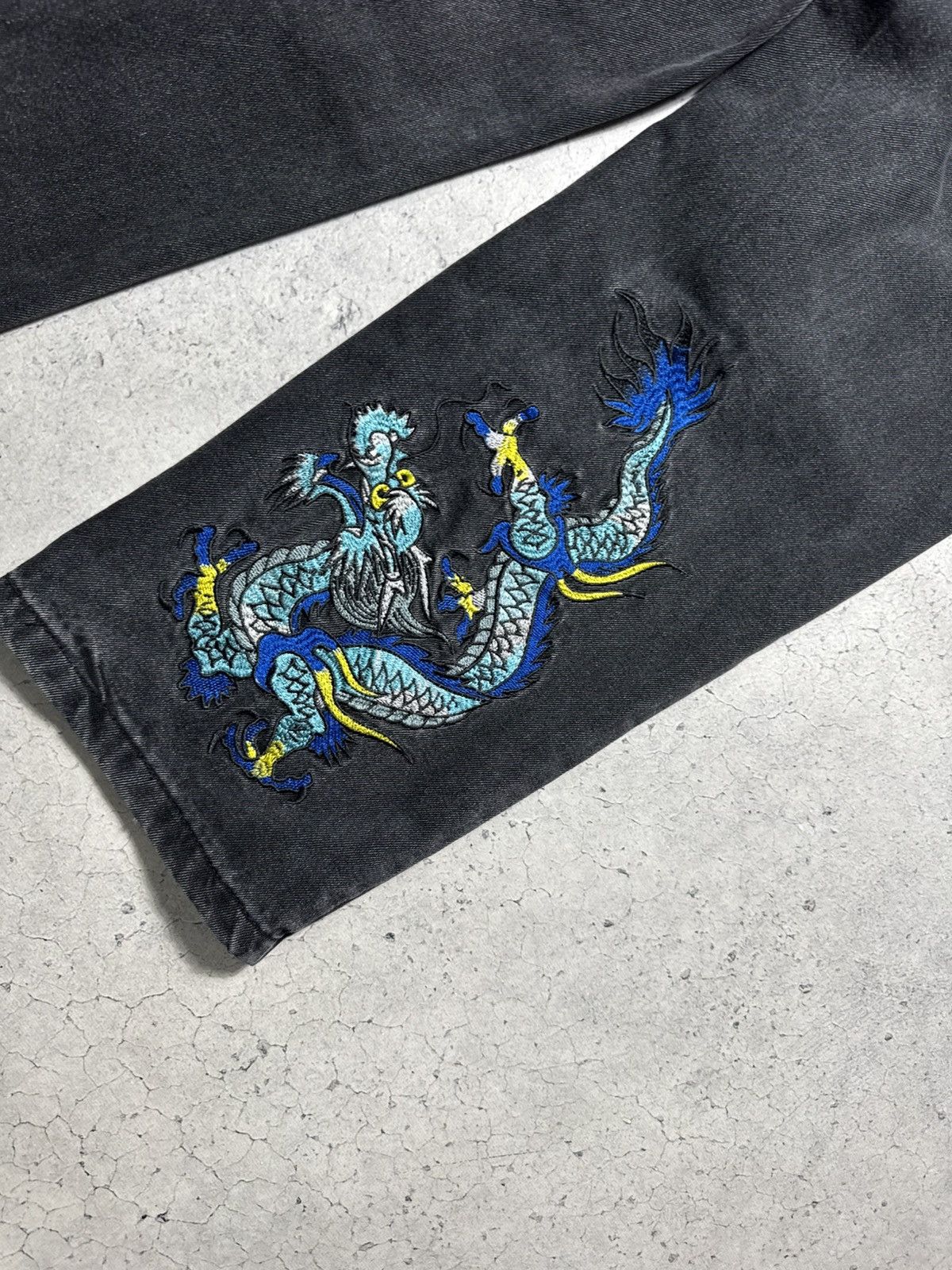 Ed Hardy Ed Hardy Baggy Denim Jeans Big Logo 32x34 Size US 32 / EU 48 - 6 Thumbnail