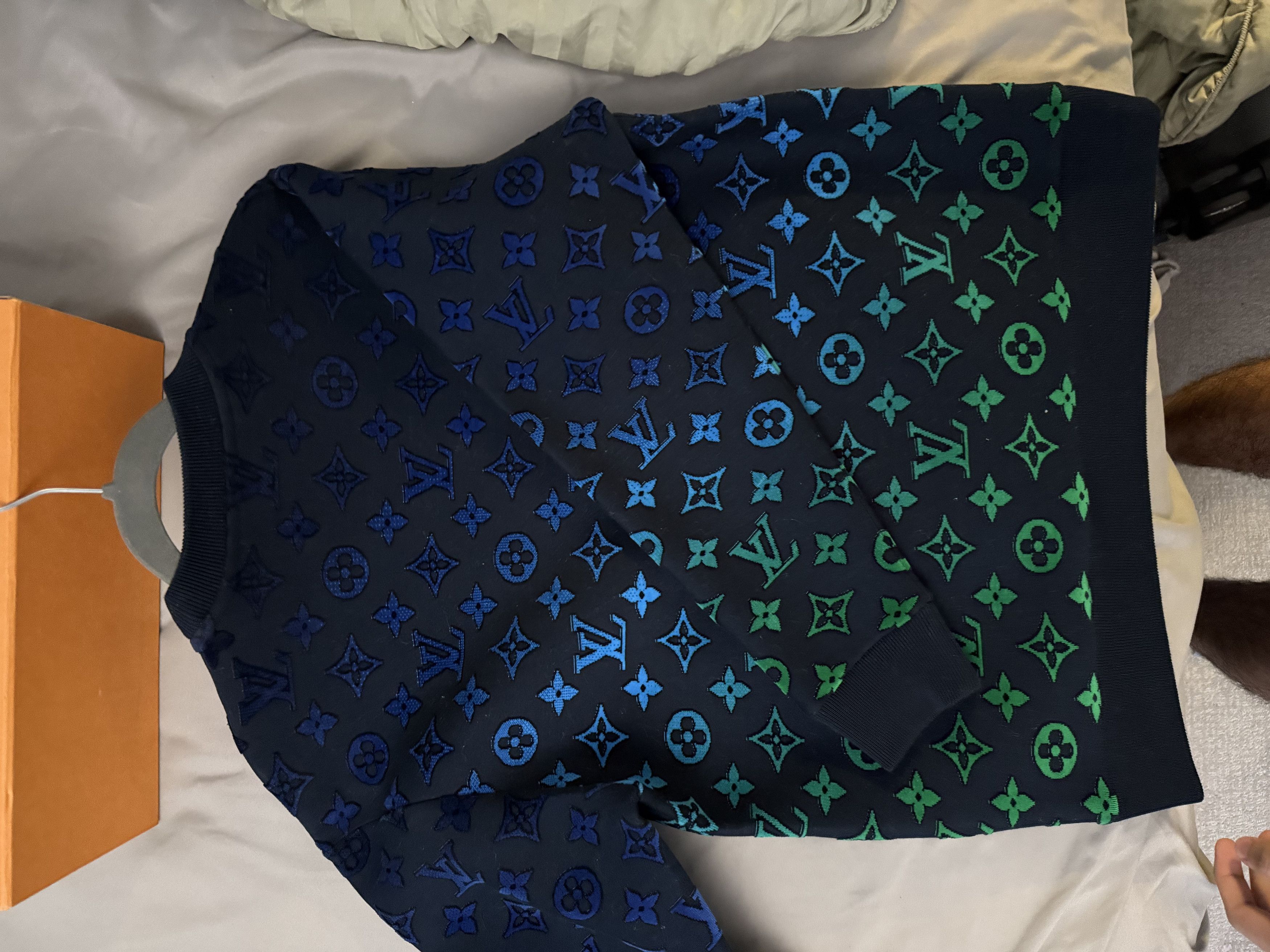 Louis Vuitton Louis Vuitton Blue & Green Gradient Monogram Sweater Size US S / EU 44-46 / 1 - 4 Thumbnail