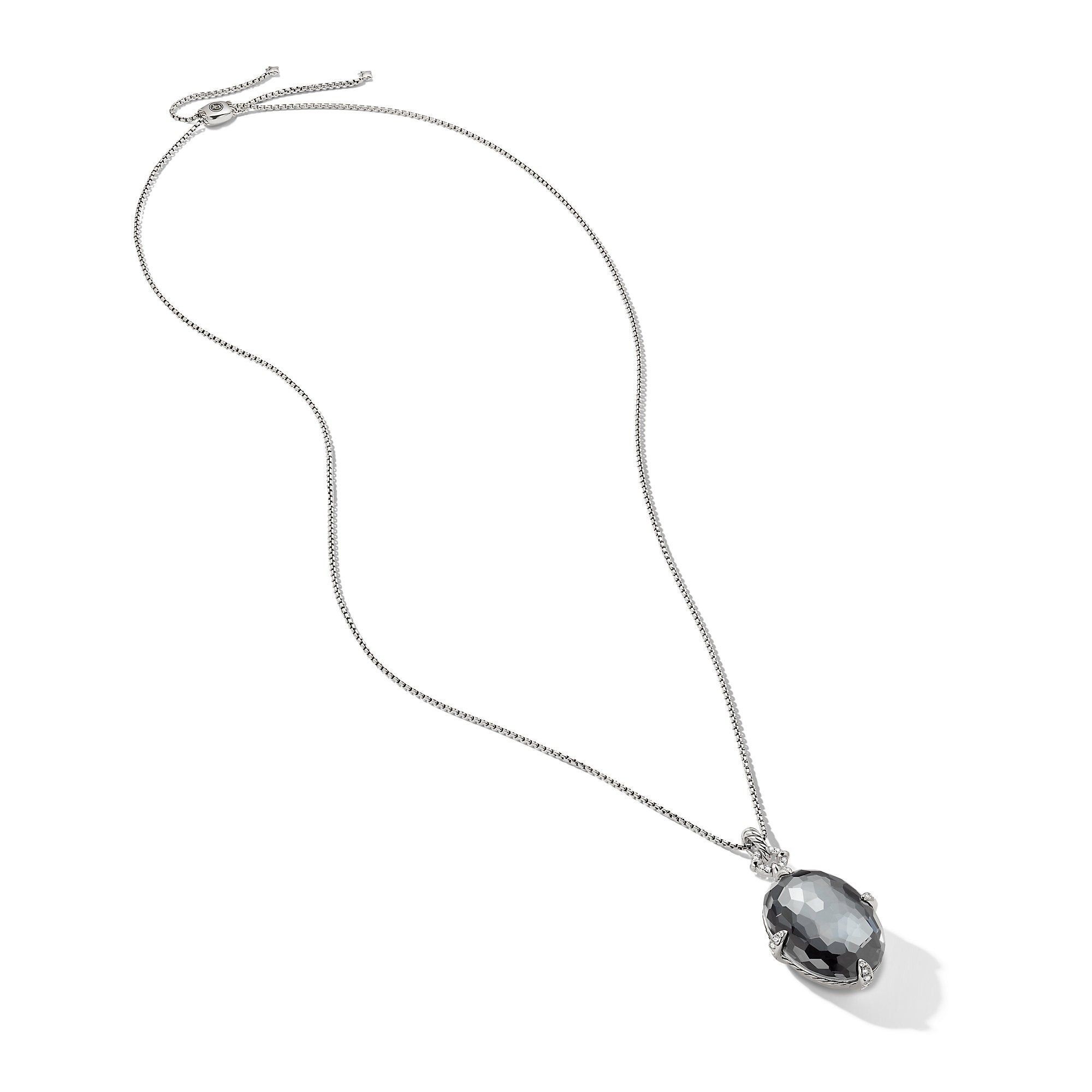 David Yurman o1w1db10525 N13915D Size:6/Necklace in Silver with Diamond Size ONE SIZE - 2 Thumbnail