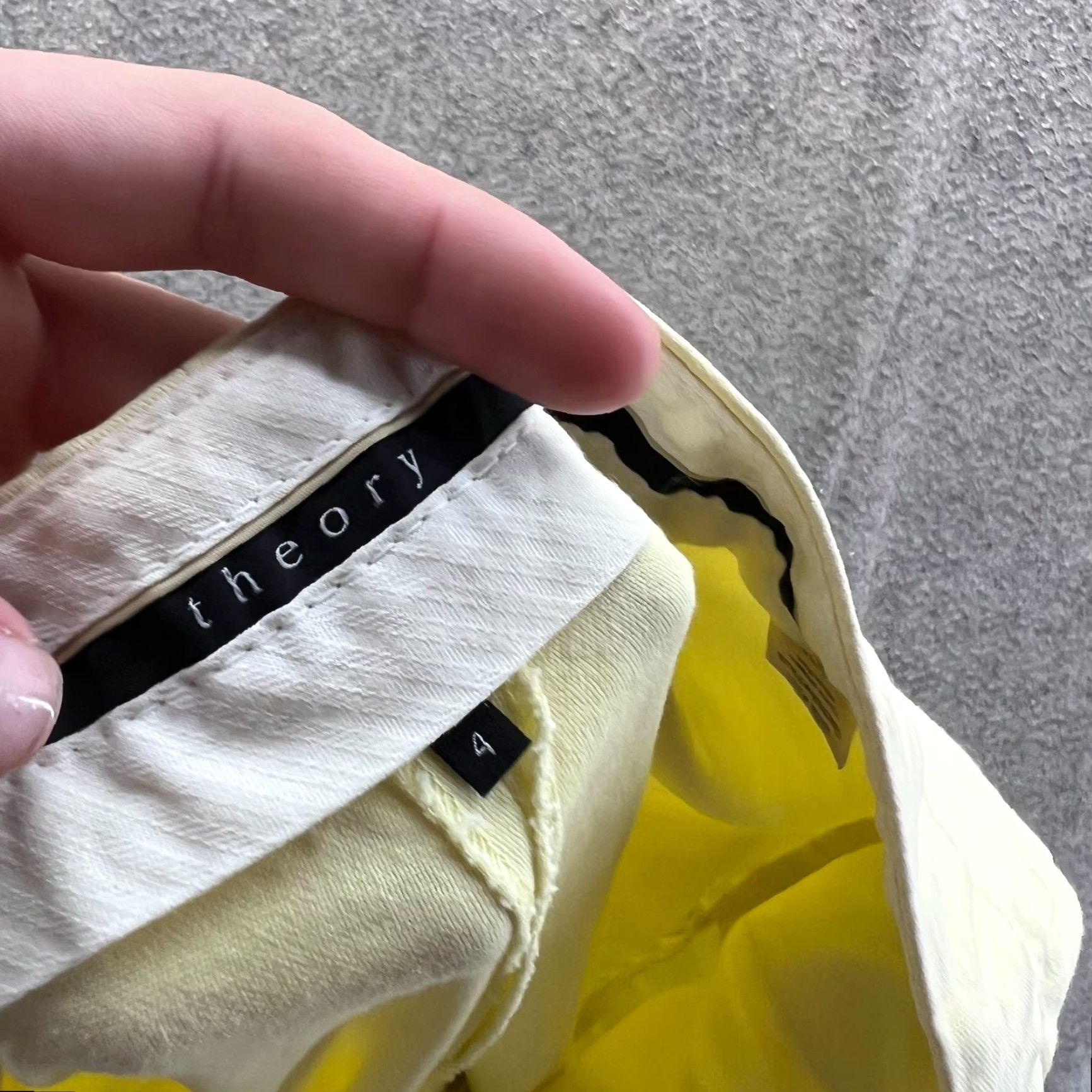 Theory Theory Pants Women 4 Yellow Bootcut Career Party Office Dress Pants Slacks 31in Inseam USA Size 27" / US 4 / IT 40 - 5 Thumbnail