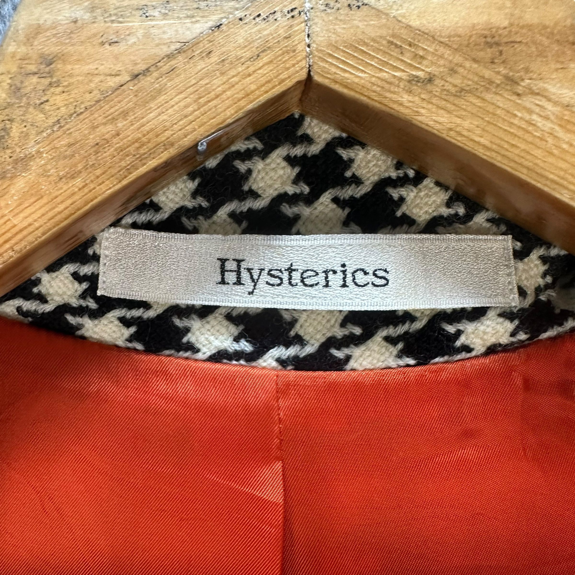 Hysteric Glamour Hysteric Houndstooth Logo Belted Wool Jacket #A27-0624 Size S / US 4 / IT 40 - 8 Thumbnail