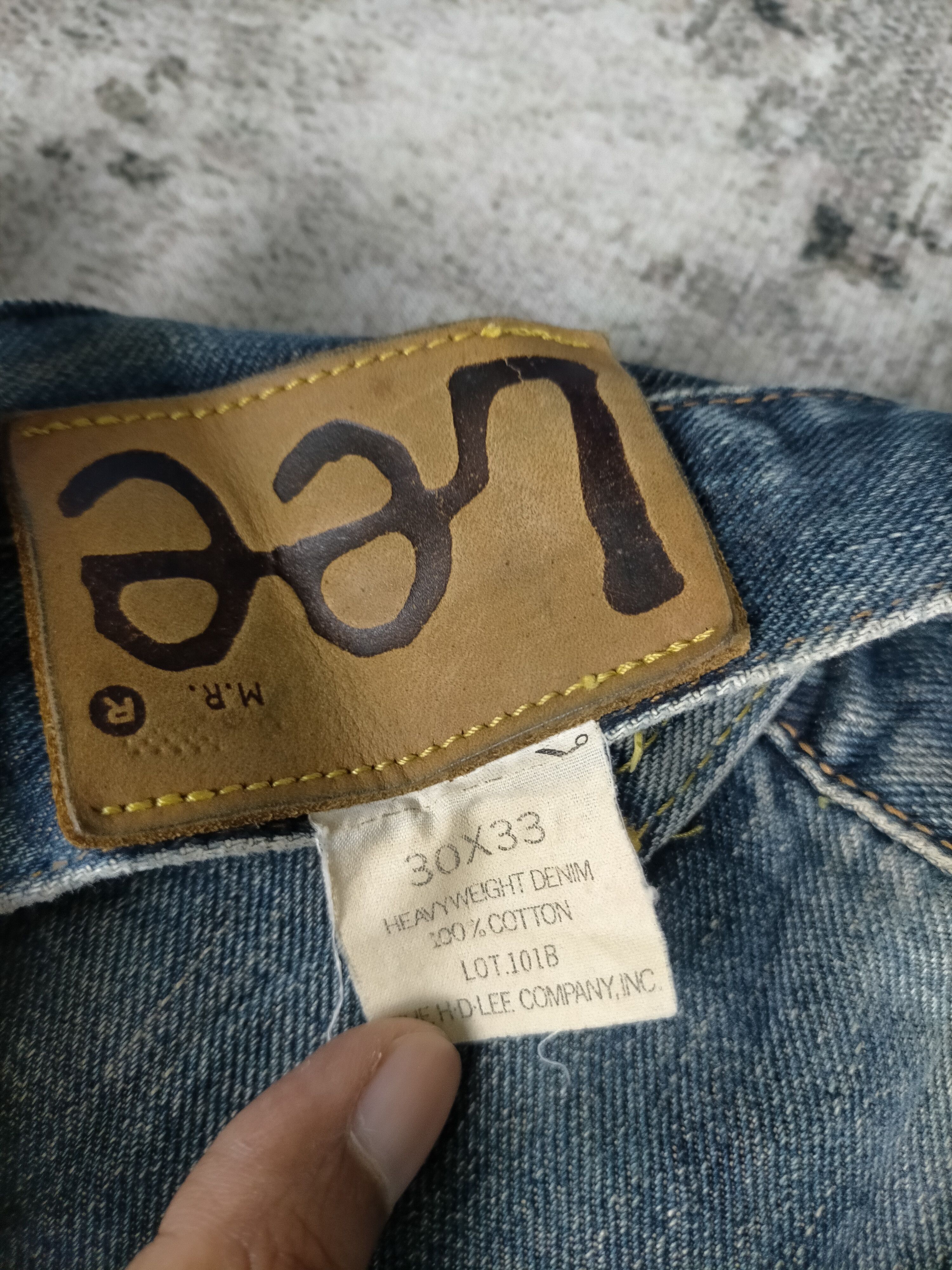 Lee 🔥 Vintage 80s Lee Riders Half Selvedge Distressed Jeans Size US 30 / EU 46 - 7 Thumbnail