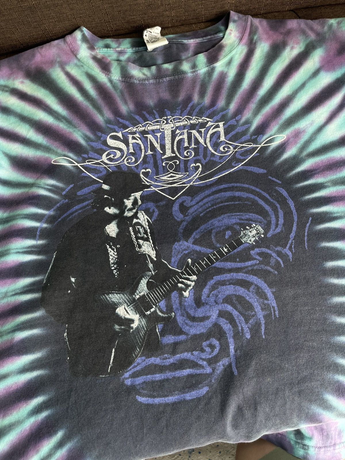 Band Tees Santana Carlos Tie-Dye"Embrace Your Light"Sundog Vintage Tee Size US M / EU 48-50 / 2 - 3 Thumbnail