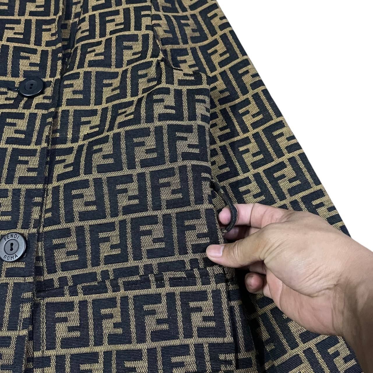 Fendi Vintage Fendi Zucca Monogram Brown Jacket Size S / US 4 / IT 40 - 8 Thumbnail