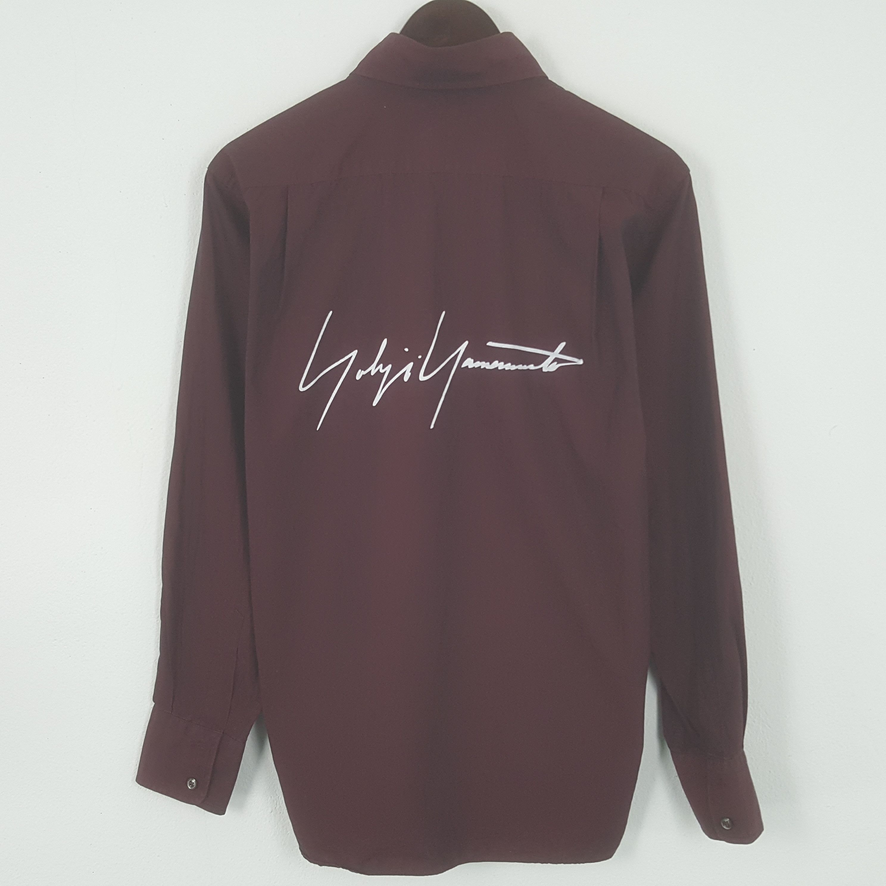 Japanese Brand × Vintage × Yohji Yamamoto Vintage Yohji Yamamoto AAR Custom Signature Button Up Shirt Size US S / EU 44-46 / 1 - 1 Thumbnail
