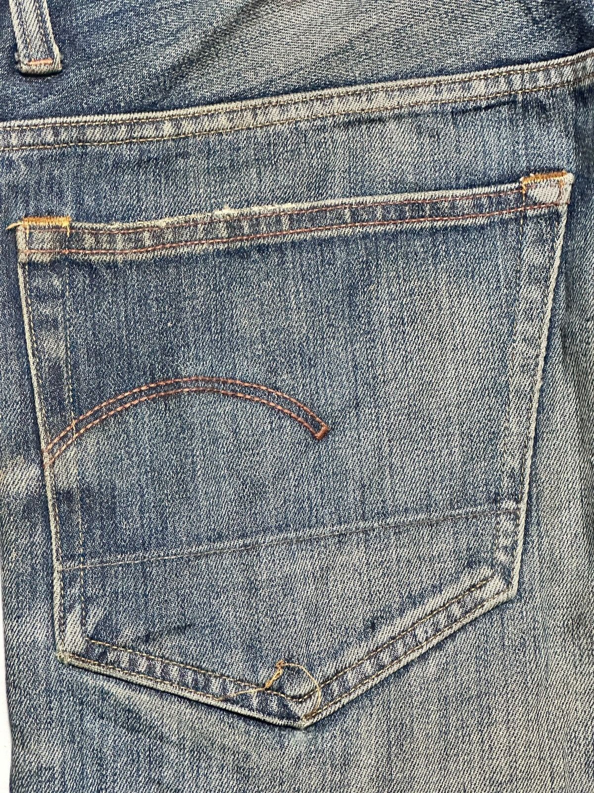 G-Star G-Star Raw 3301 Slim Fit Denim Jeans Vintage Faded Mud Wash Size US 34 / EU 50 - 8 Thumbnail