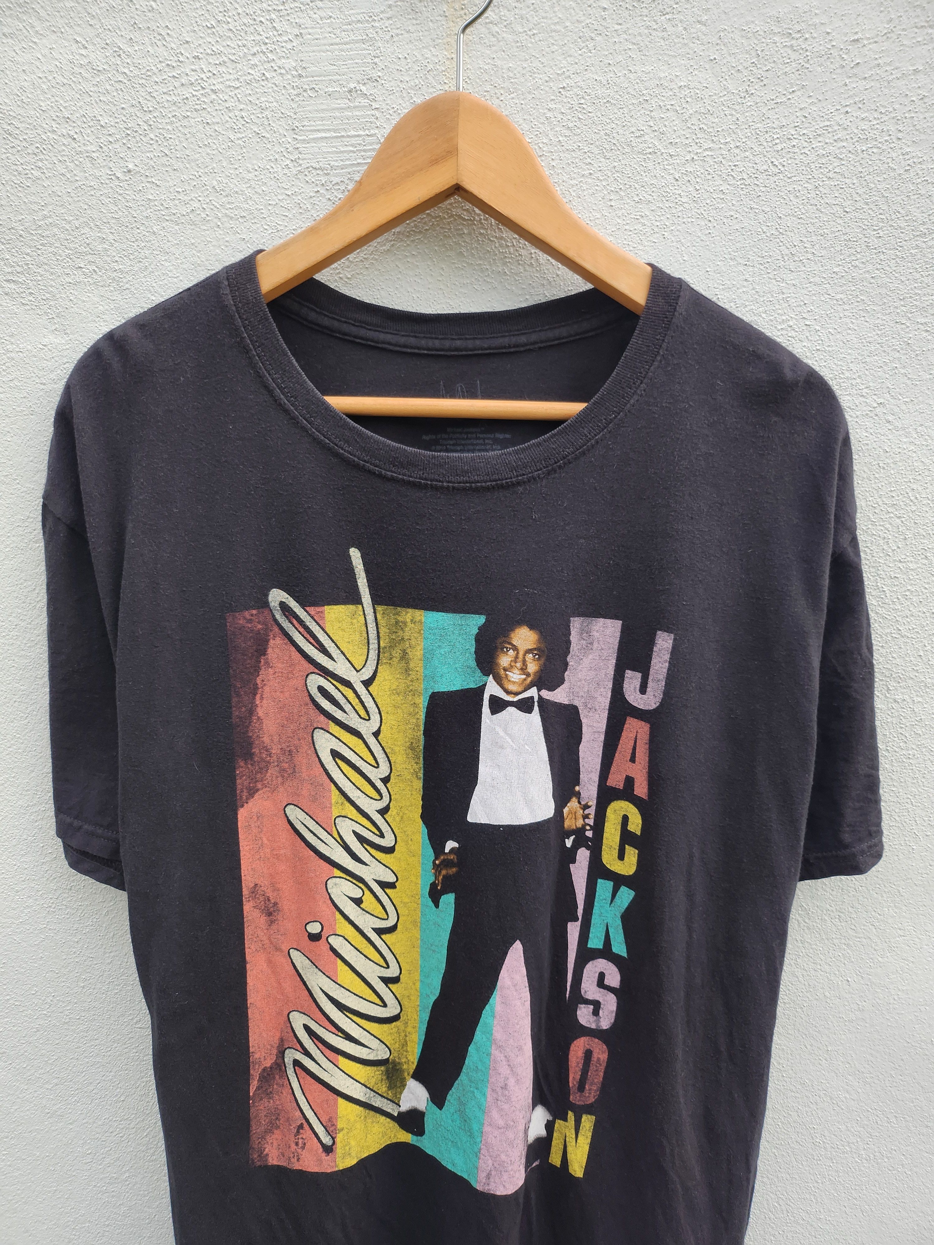 Michael Jackson 💥Vtg Style Micheal Jackson Colorful TShirt Size US XL / EU 56 / 4 - 3 Thumbnail