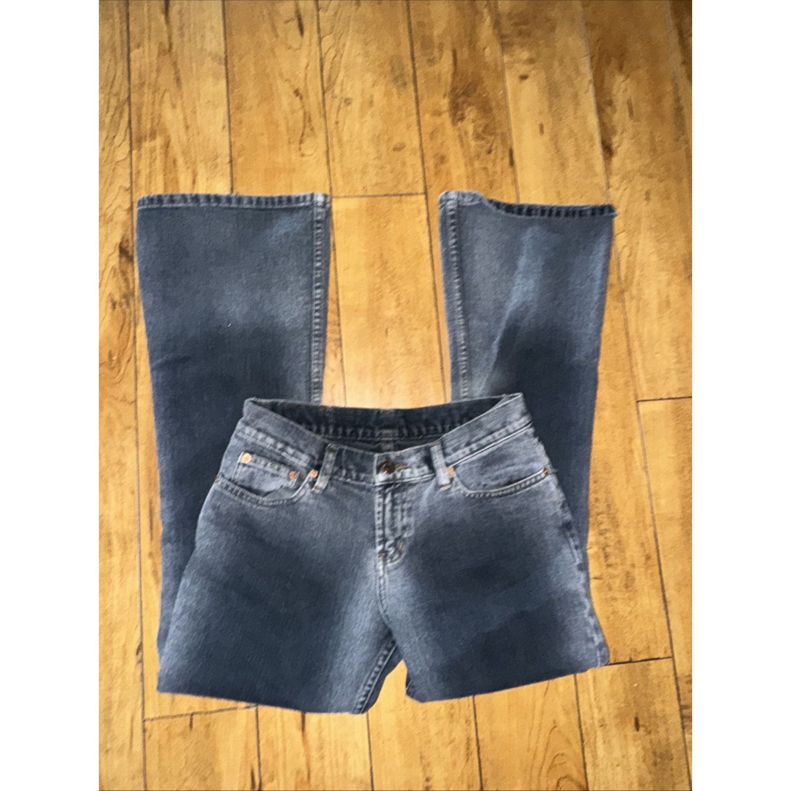Vintage Jag Flared Denim Jeans Black Fade 30x30 Size 30" / US 8 / IT 44 - 2 Thumbnail
