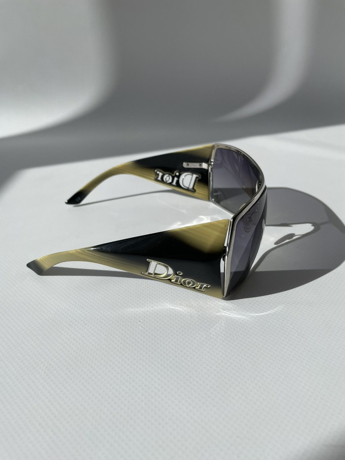 Dior Vintage Dior Galliano Gaucho Oversized Bike Mask Sunglasses Size ONE SIZE - 7 Thumbnail