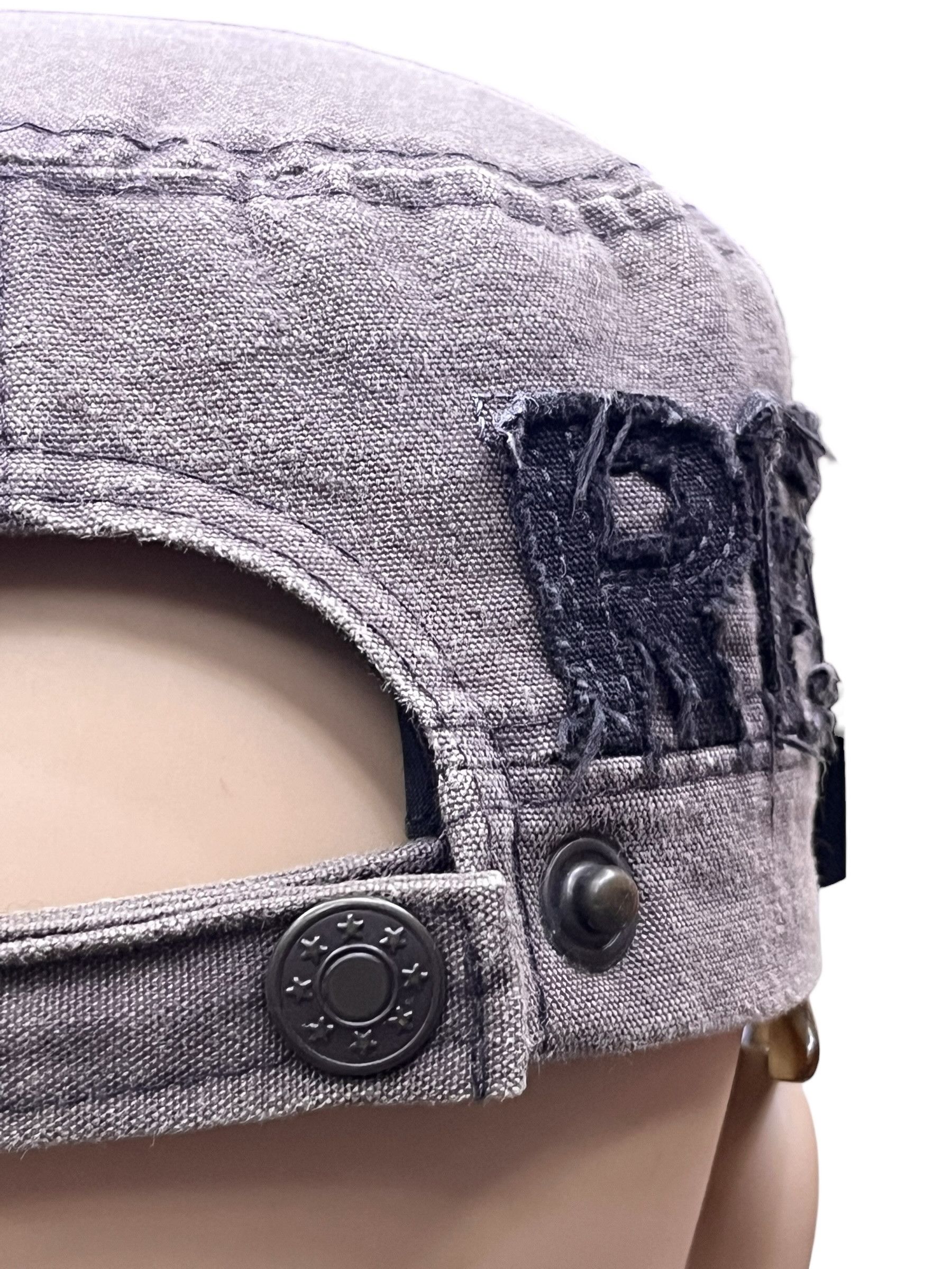 Vintage Vintage BLACK REBEL Distressed Grunge Military Cap Size ONE SIZE - 11 Thumbnail