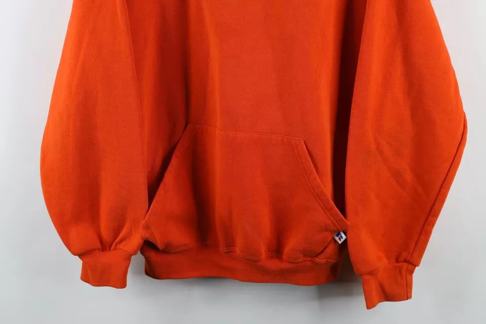 Russell Athletic × Vintage Vintage 90s Russell Athletic Riddell Football Hoodie Orange Size US M / EU 48-50 / 2 - 3 Thumbnail