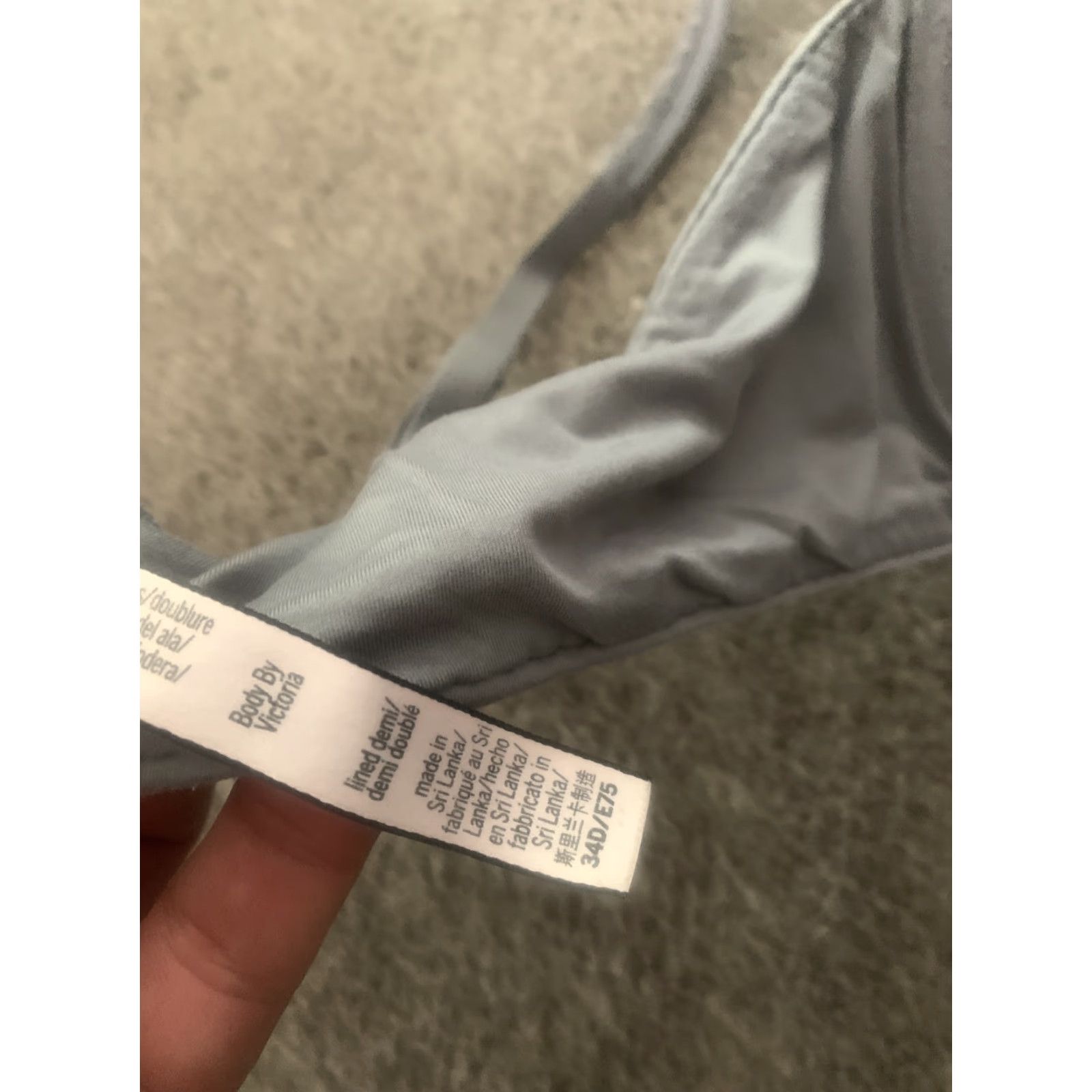 Victoria's Secret Victoria's Secret Body By Victoria lined demi 34D Underwired Lined Gray Womens Bras Size ONE SIZE - 6 Thumbnail