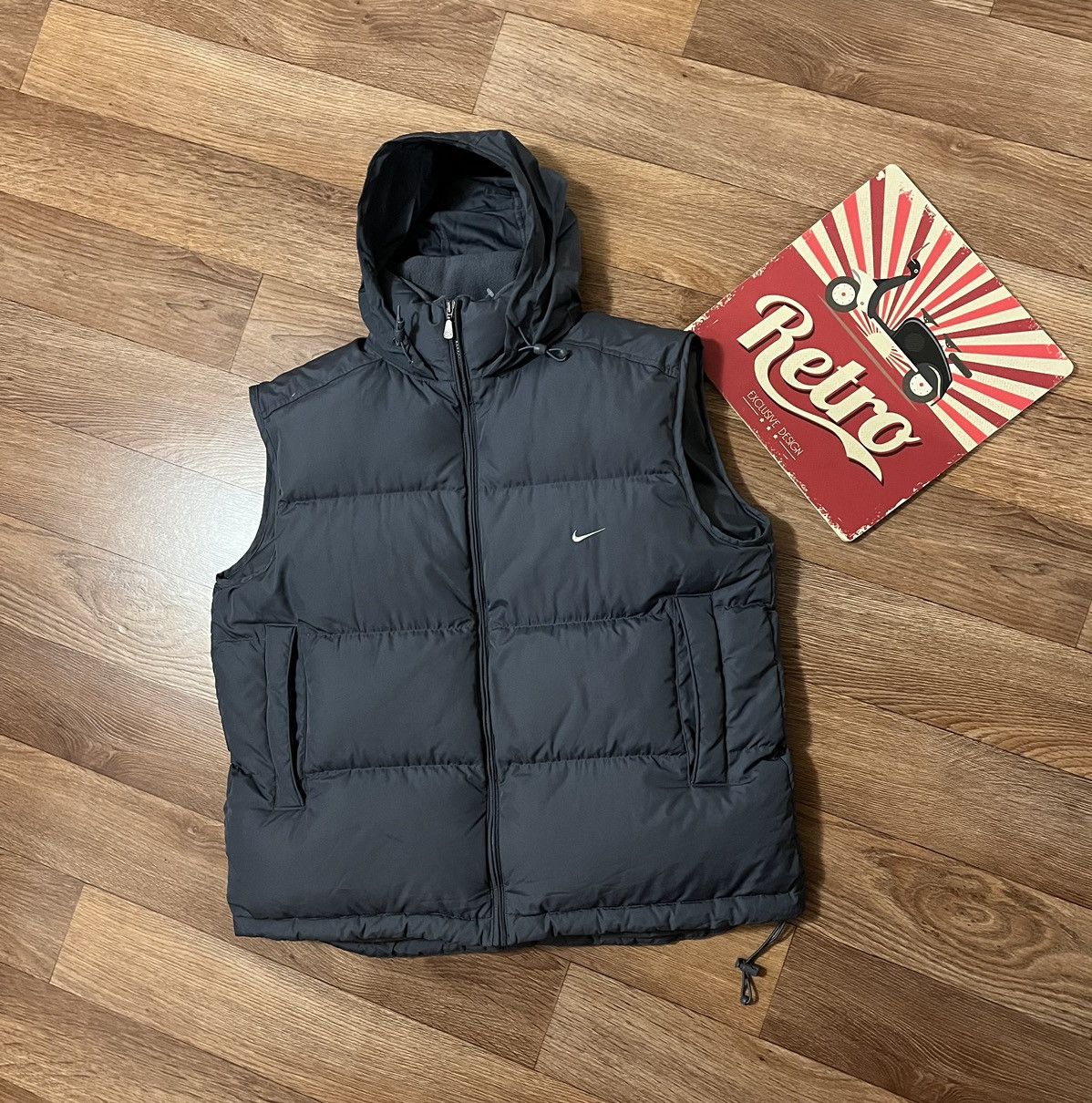Nike Vintage Nike Swoosh Logo Gorpcore Down Vest Size US L / EU 52-54 / 3 - 3 Thumbnail