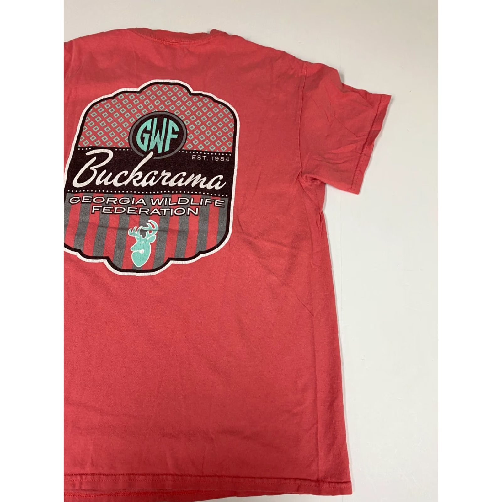 Gildan Georgia Wildlife Mens Shirt M Buckarama Georgia Wildlife Shirt Mens Color Pink Size US M / EU 48-50 / 2 - 7 Thumbnail