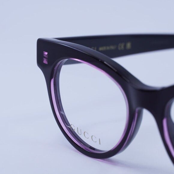 Gucci Gucci GG1792O 003 Eyeglasses Purple on Black 46mm Square Size ONE SIZE - 3 Thumbnail