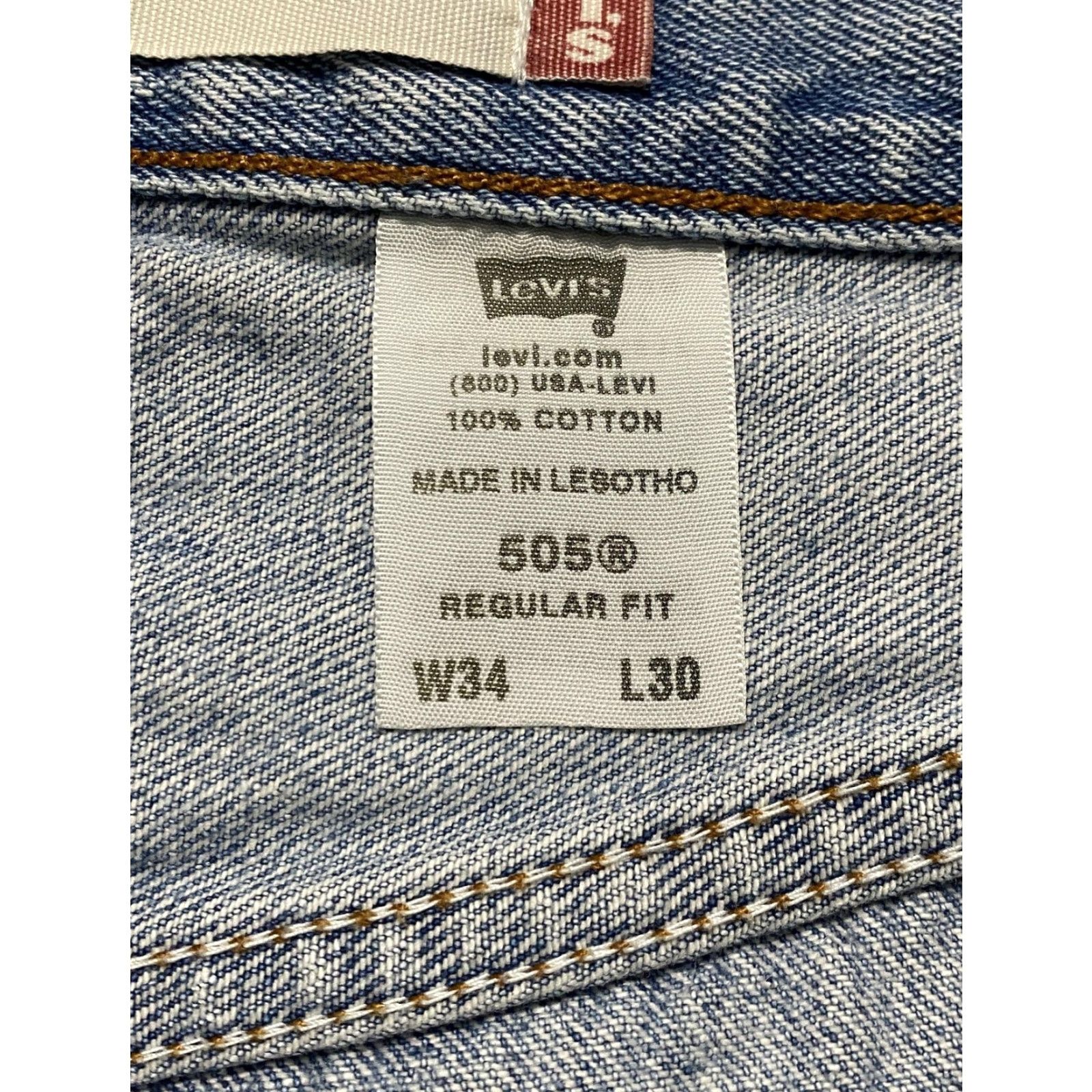 Levi's VINTAGE Levi's 505 Jeans Mens 34x30 Blue Regular Fit Straight Leg Denim Size US 34 / EU 50 - 5 Thumbnail