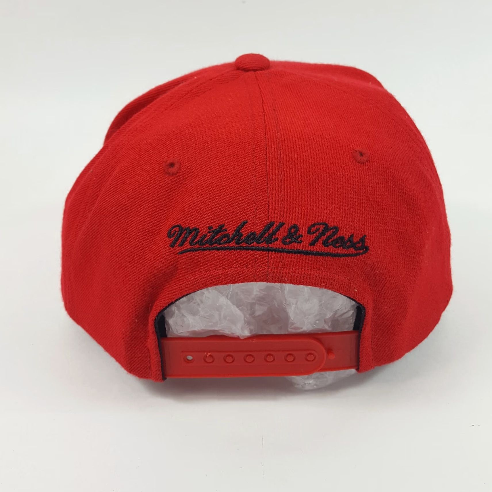 Mitchell & Ness VINTAGE Mitchell & Ness Chicago Blackhawks NHL Logo Wool Snapback Baseball Cap Hat One Size Red 90s Mens Size ONE SIZE - 5 Thumbnail