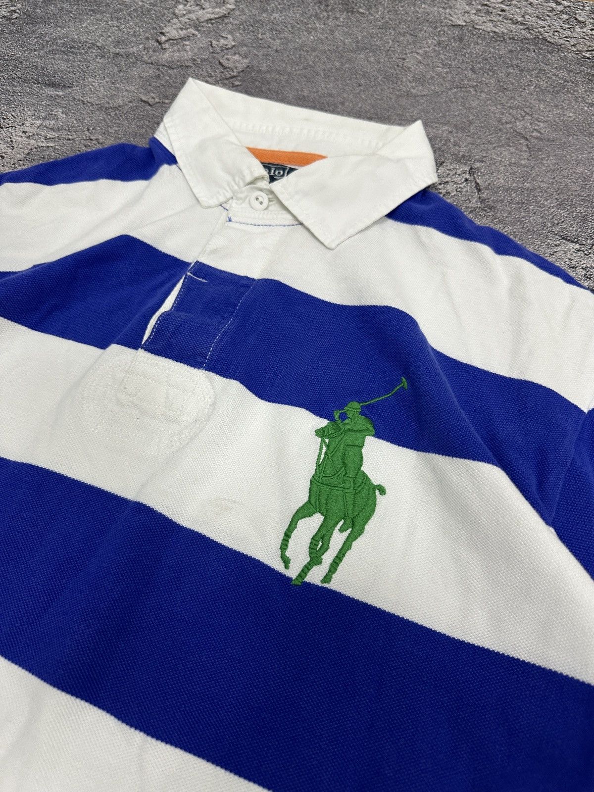 Vintage Vintage Ralph Lauren #3 Striped Rugby Polo Shirt XL Size US XL / EU 56 / 4 - 3 Thumbnail