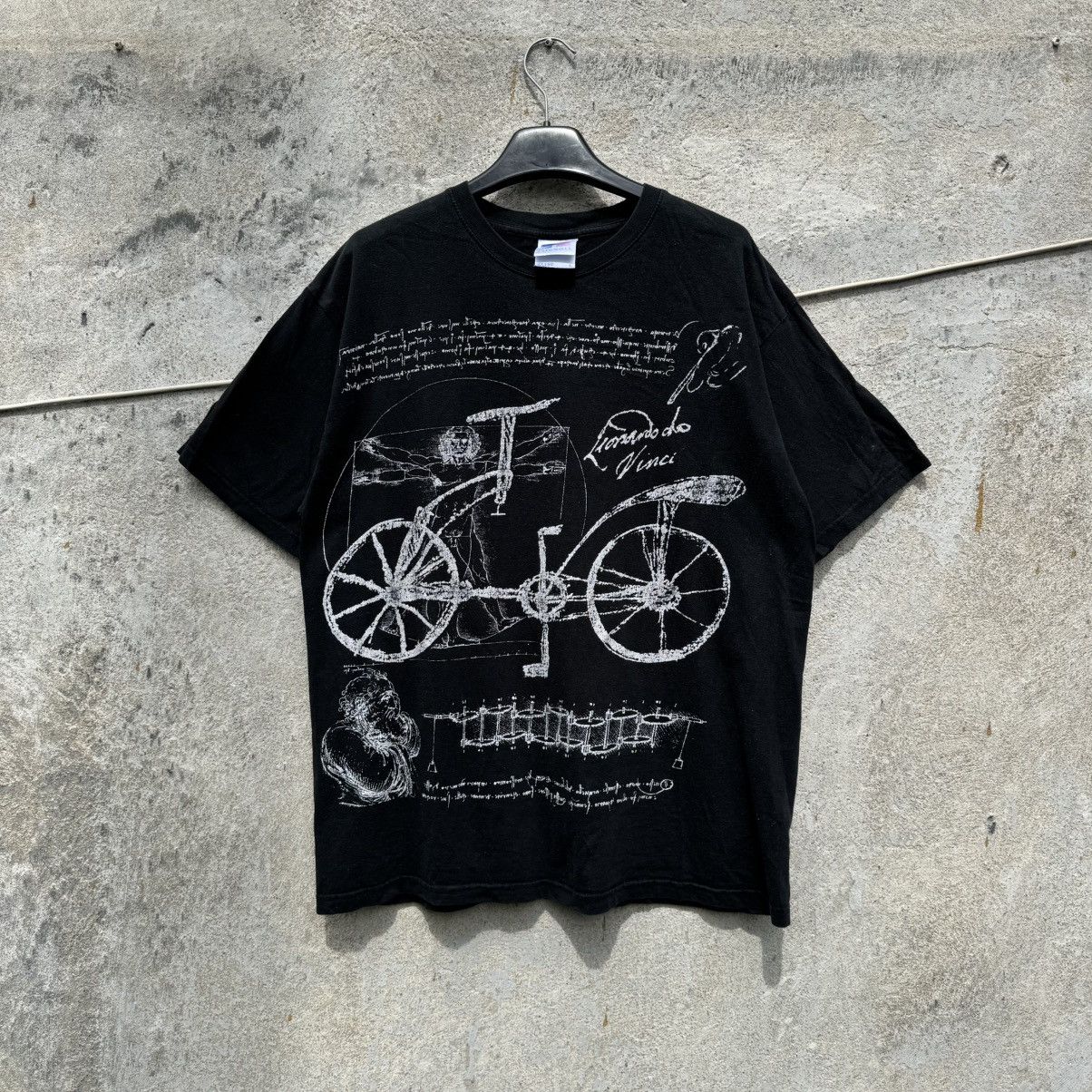 Japanese Brand Vintage Leonardo da Vinci Printed Tshirt Art Hoe 00s Washed Size US S / EU 44-46 / 1 - 1 Thumbnail