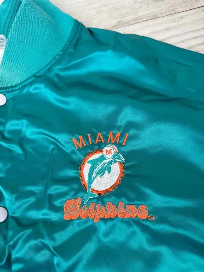 NFL Vintage Miami Dolphins NFL 90s Jacket Nylon Bomber Size US XL / EU 56 / 4 - 4 Thumbnail