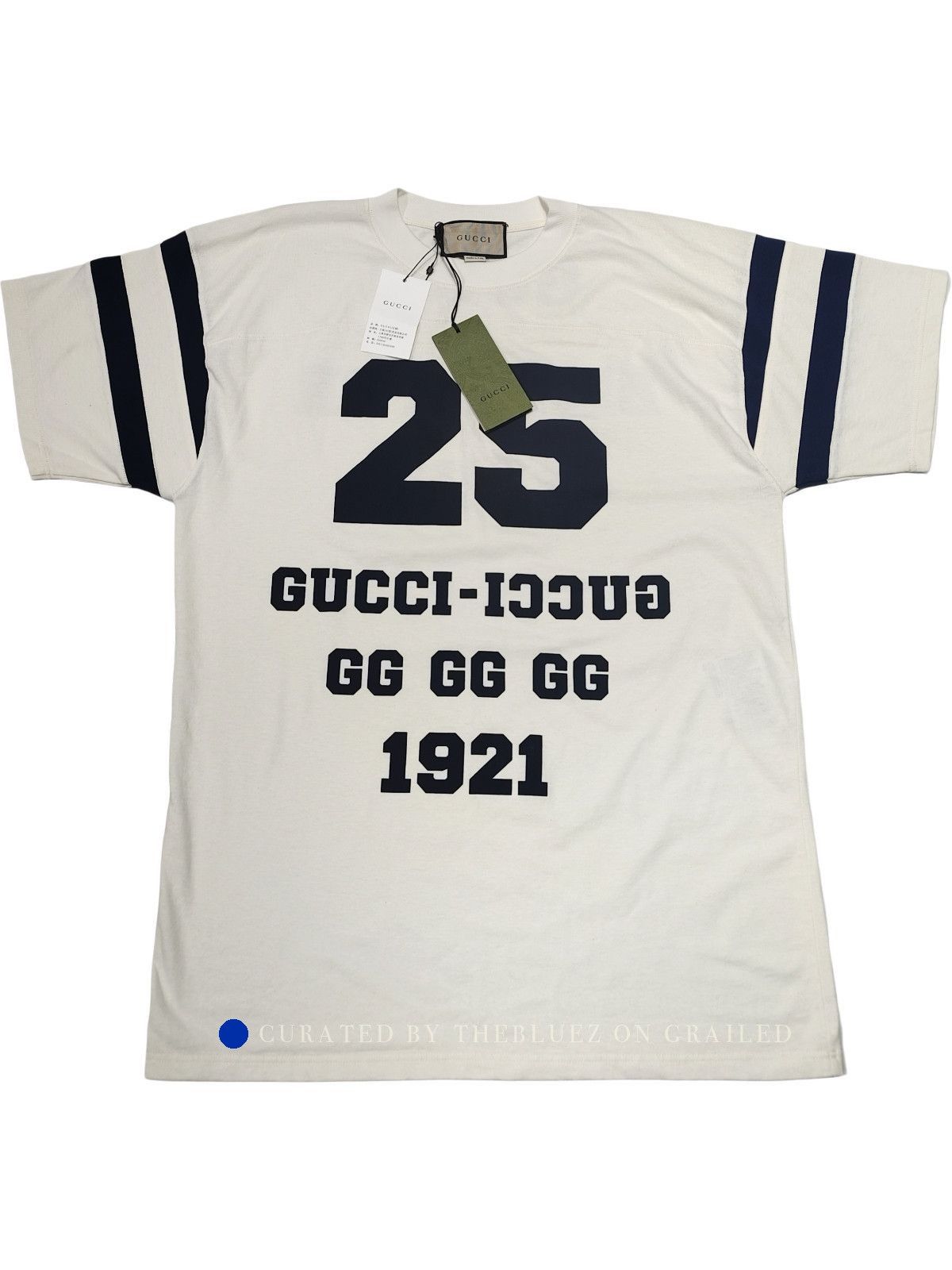Gucci Vintage 25 Print Short Sleeve Tee Size US S / EU 44-46 / 1 - 1 Thumbnail