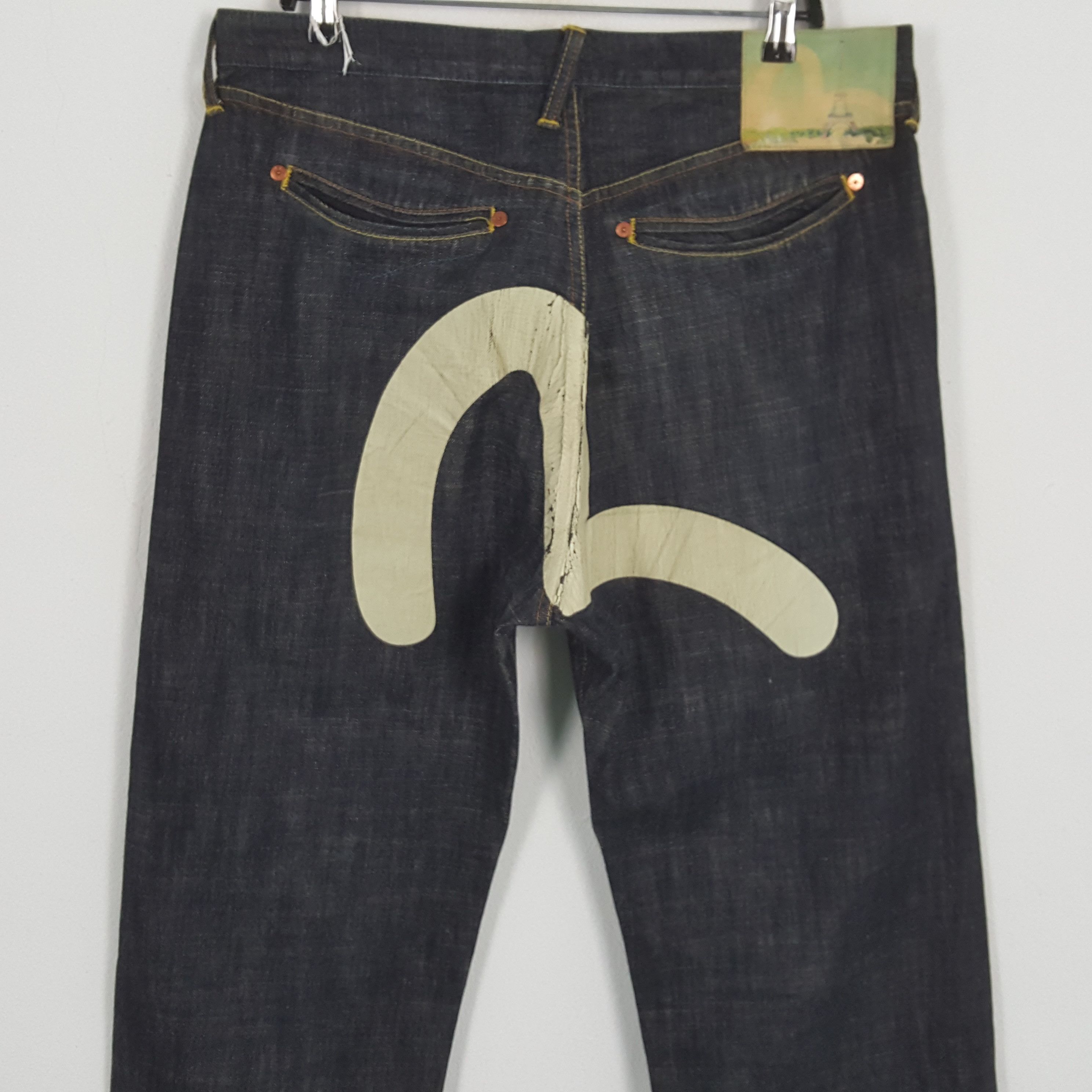 Evisu × Japanese Brand × Vintage EVISU Japanese Brand Big Logo Daicock Style Jeans Size US 35 - 2 Thumbnail