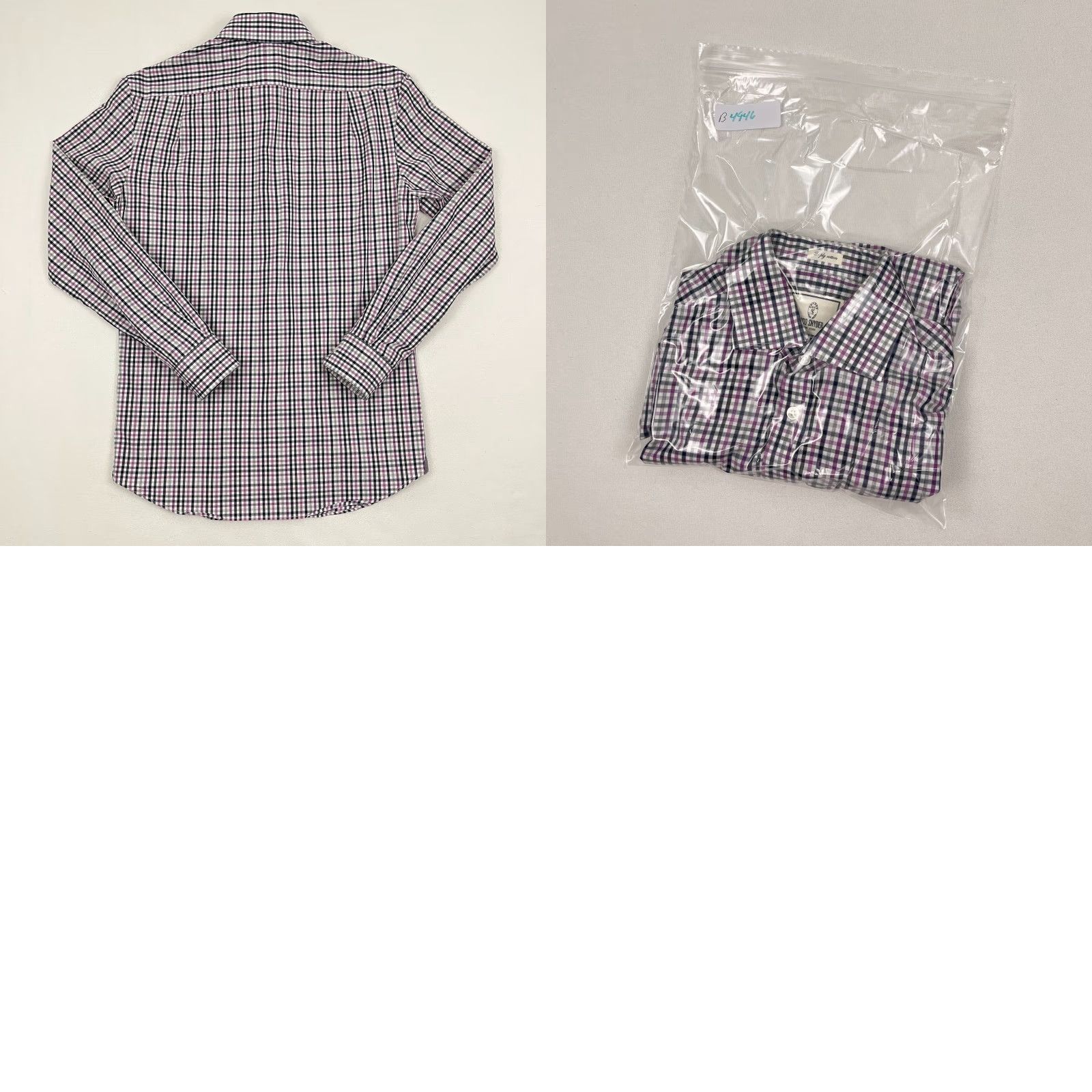 Todd Snyder Todd Snyder Shirt Mens 14.5 32/33 Purple Plaid Cutaway Dress Button Up Preppy Shirt Size 40R - 8 Thumbnail