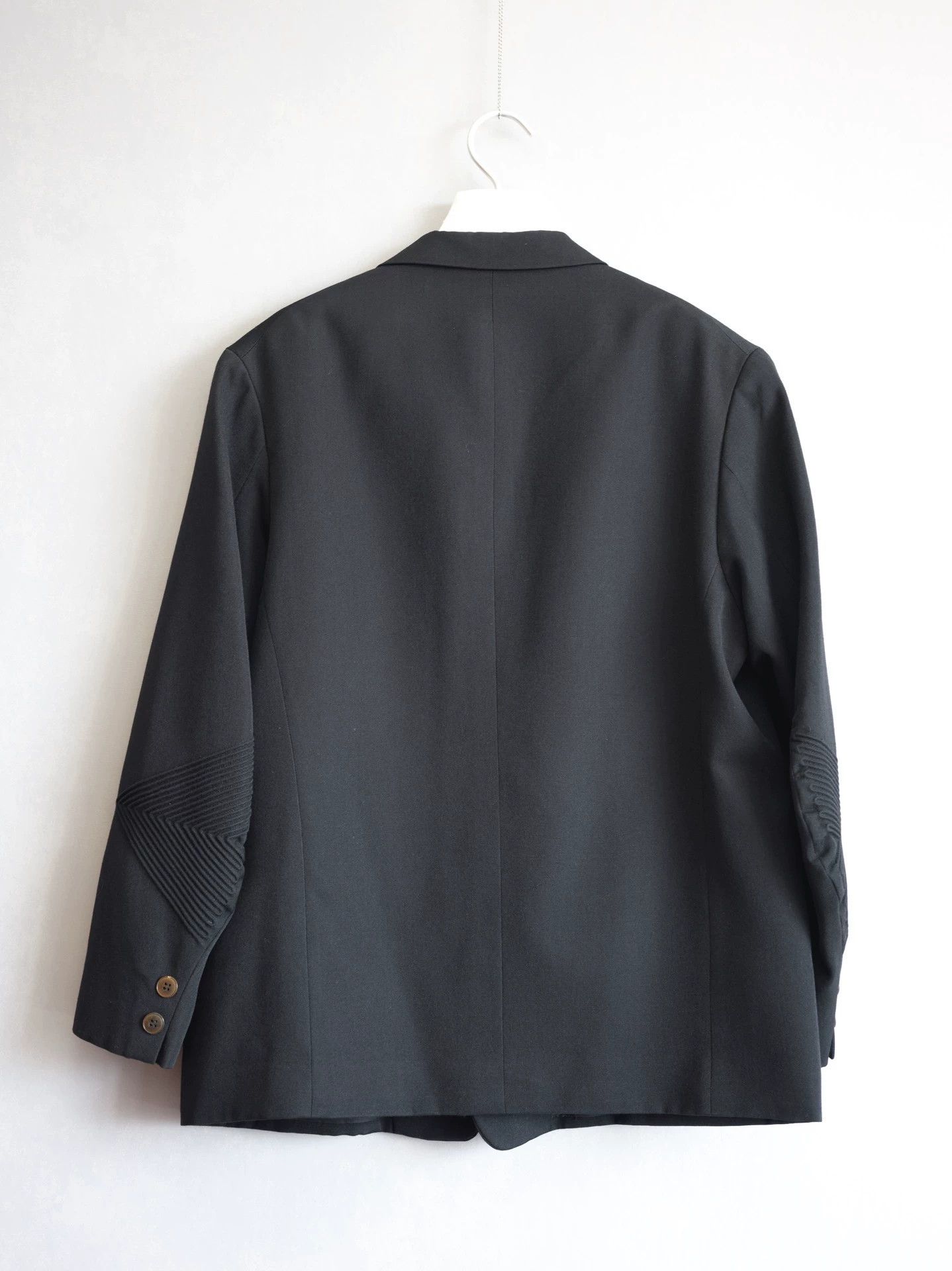 Yohji Yamamoto Yohji Yamamoto 96AW Elbow Wide Ribbed Pleated Jacket Size M Size US M / EU 48-50 / 2 - 2 Thumbnail