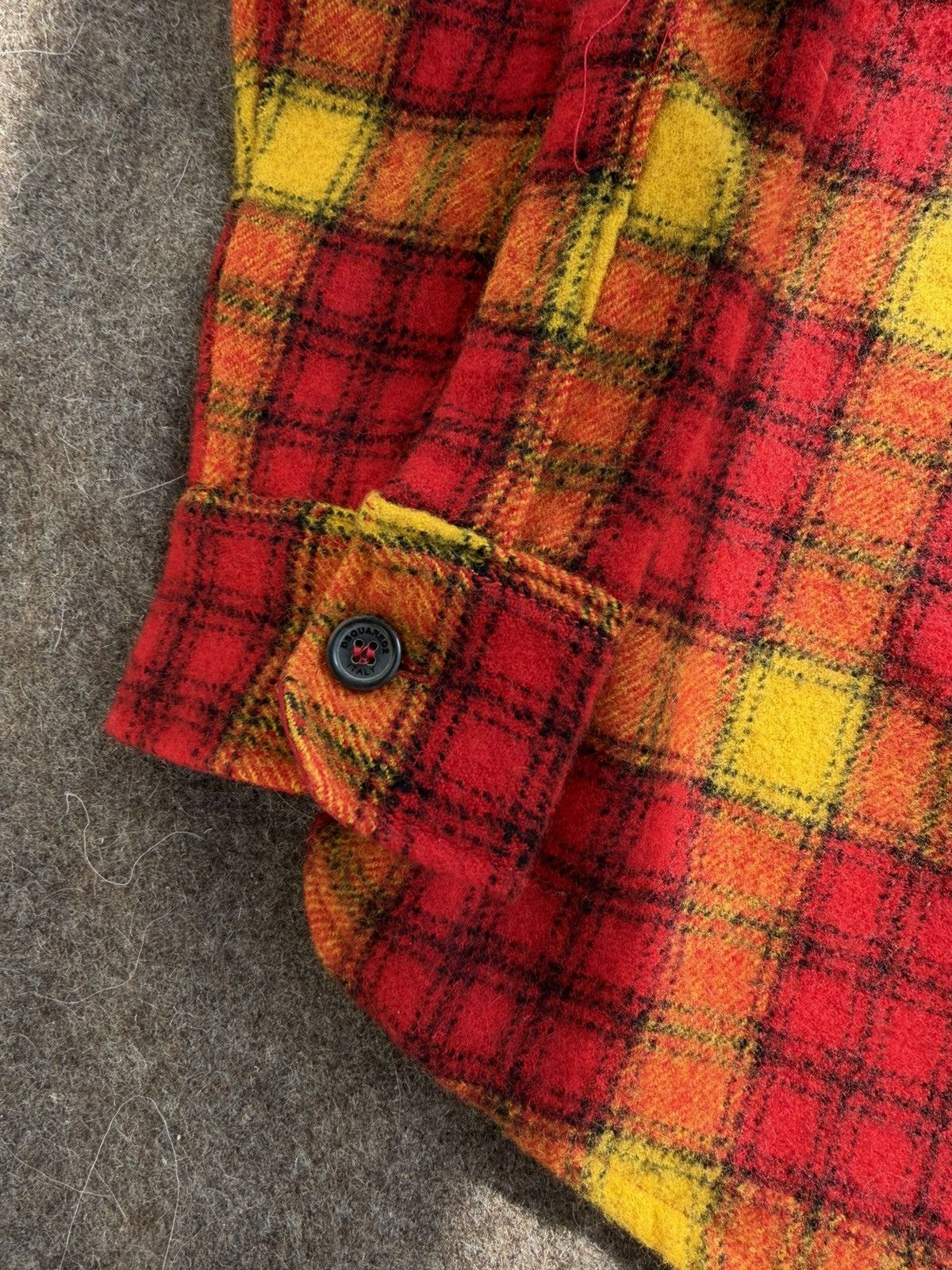 Dsquared2 Dsquared2 Multicolor Check Wool Military Shirt Size US XS / EU 42 / 0 - 2 Thumbnail