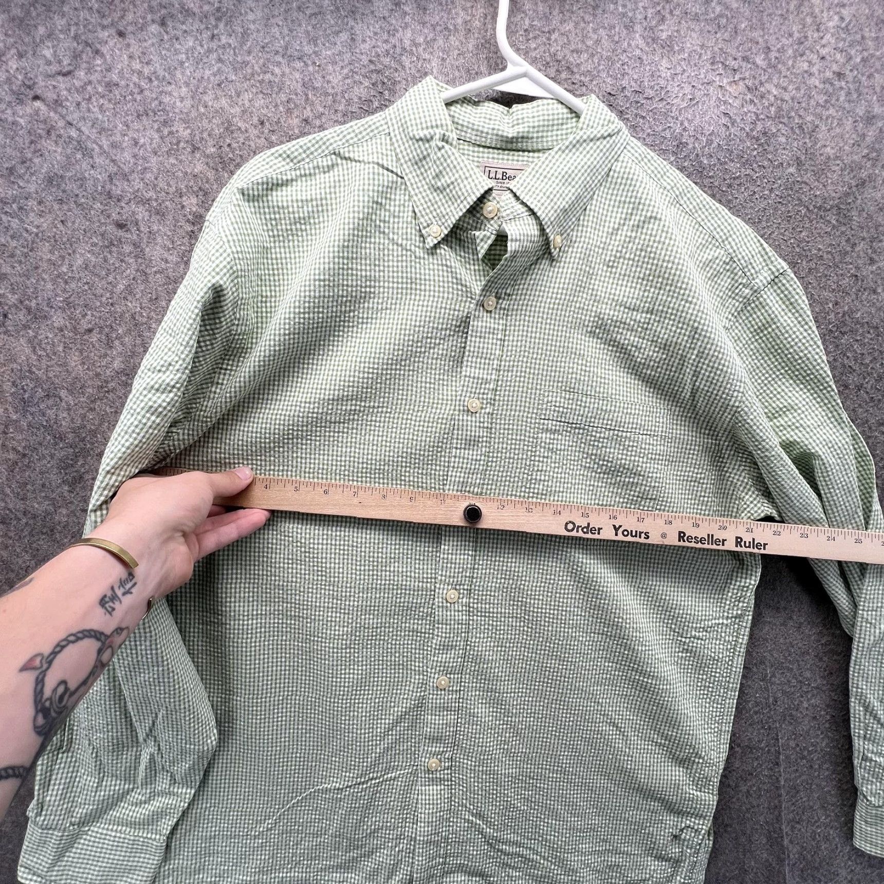 Vintage VINTAGE Shirt Mens Medium Green Check Long Sleeve Button Front Casual Woven Size US M / EU 48-50 / 2 - 3 Thumbnail