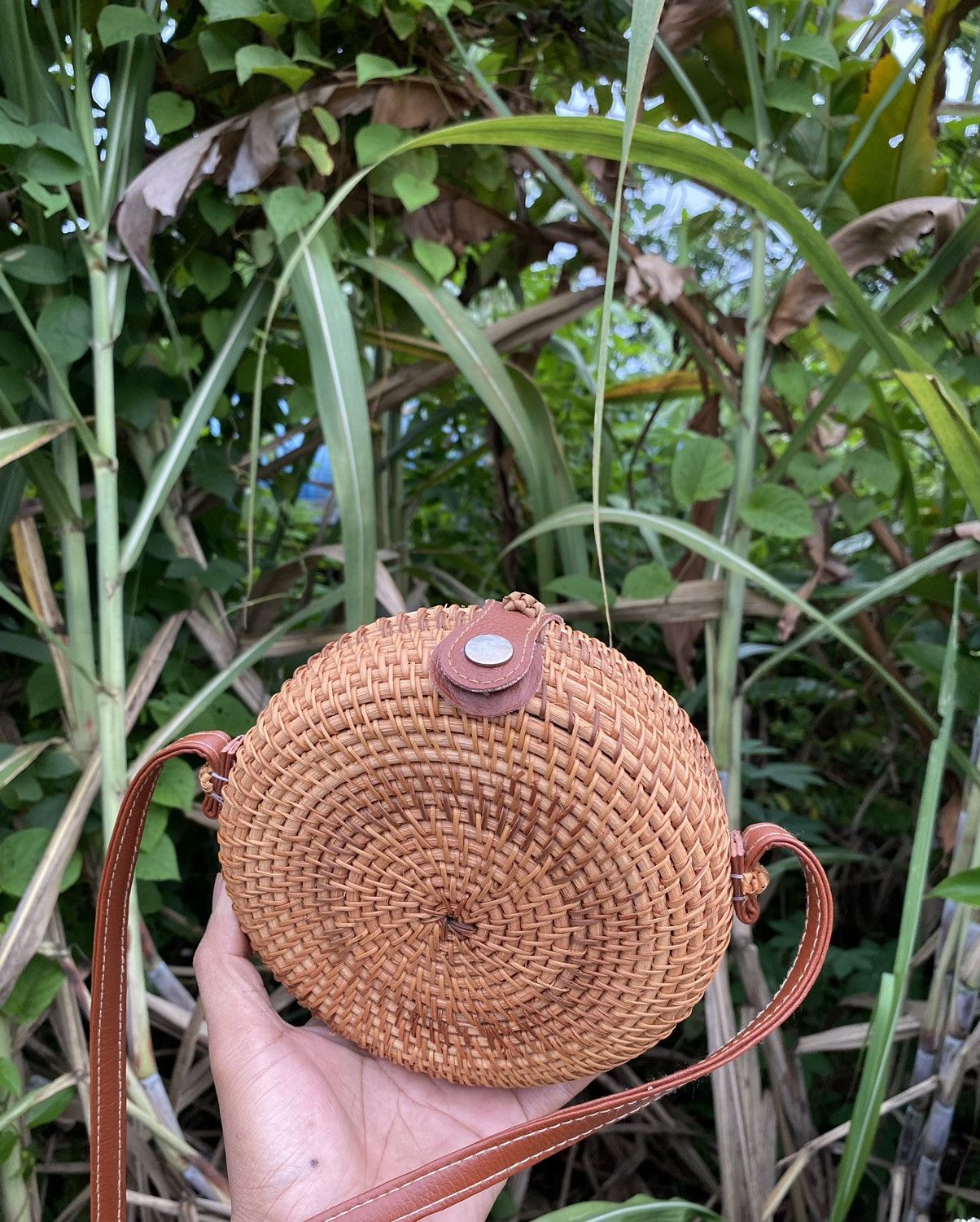 Vintage Ratan sling bag-handmade Size ONE SIZE - 3 Thumbnail