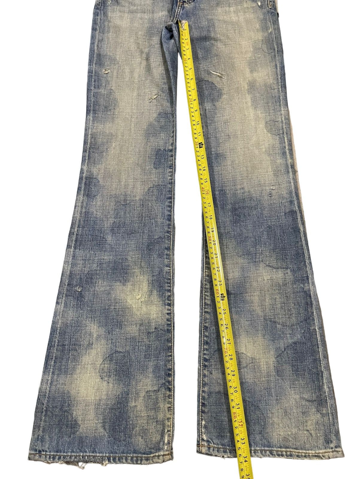 AG Adriano Goldschmied Vintage Usa Adriano Goldschmied Bleached Flare Jeans Size 29" - 11 Thumbnail