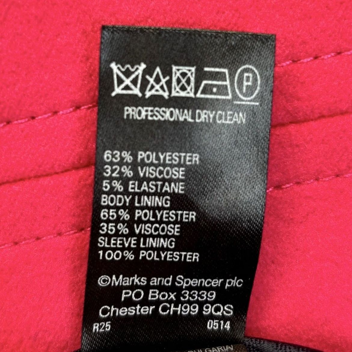 Vintage Hot Pink Coat - M&S per Una, Size 12, Knee Length, Womens, Vintage, Used Size XL / US 12-14 / IT 48-50 - 7 Thumbnail