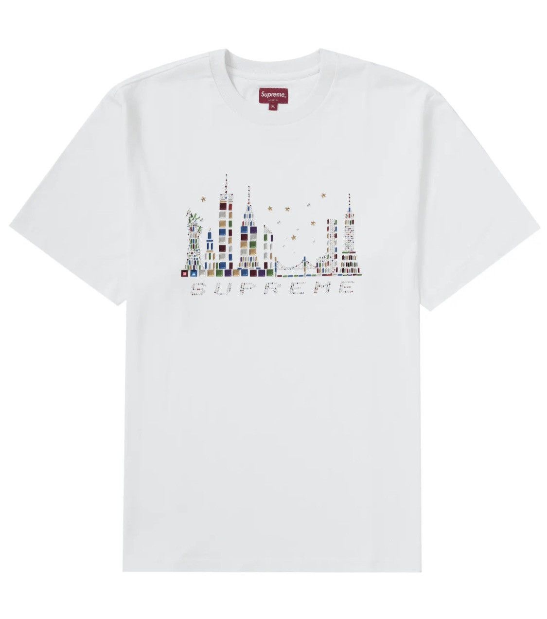 image of Supreme Skyline Tee in White, Men's (Size Small)