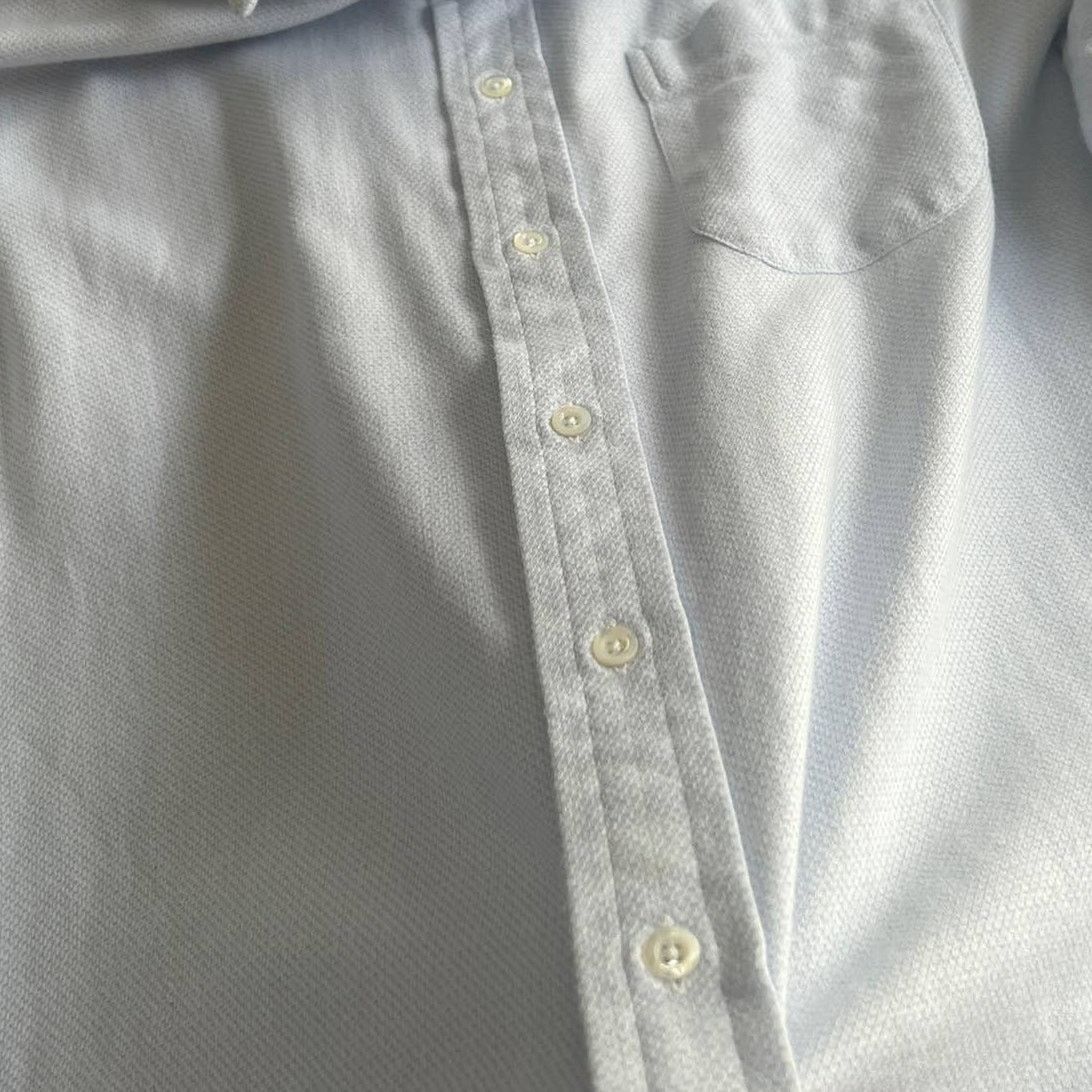 Burberry Burberry Blue White Houndstooth Cotton Button Down Shirt XL Size US XL / EU 56 / 4 - 8 Thumbnail