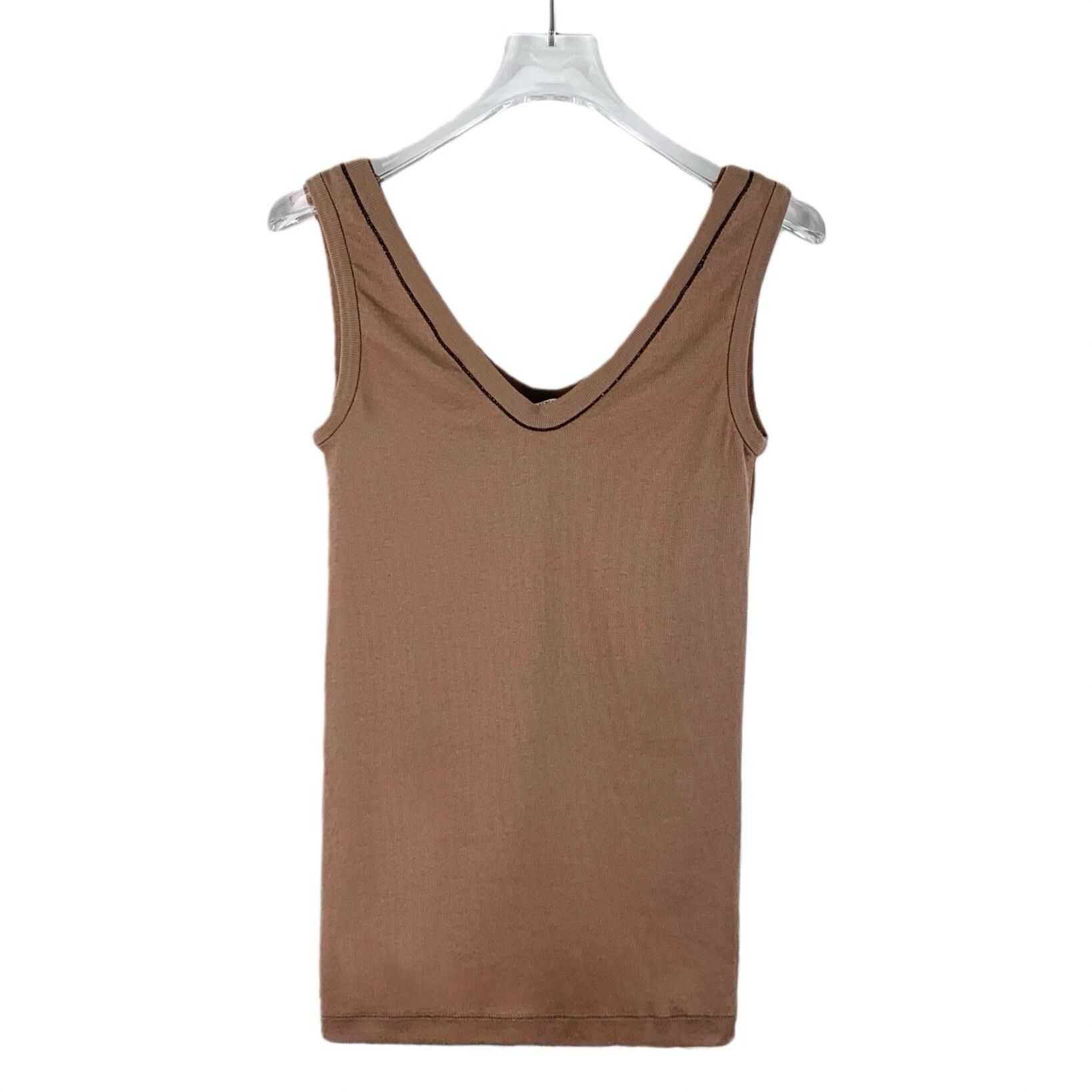 Brunello Cucinelli Brunello Cucinelli Brown Tank Top S Women Size S / US 4 / IT 40 - 1 Thumbnail