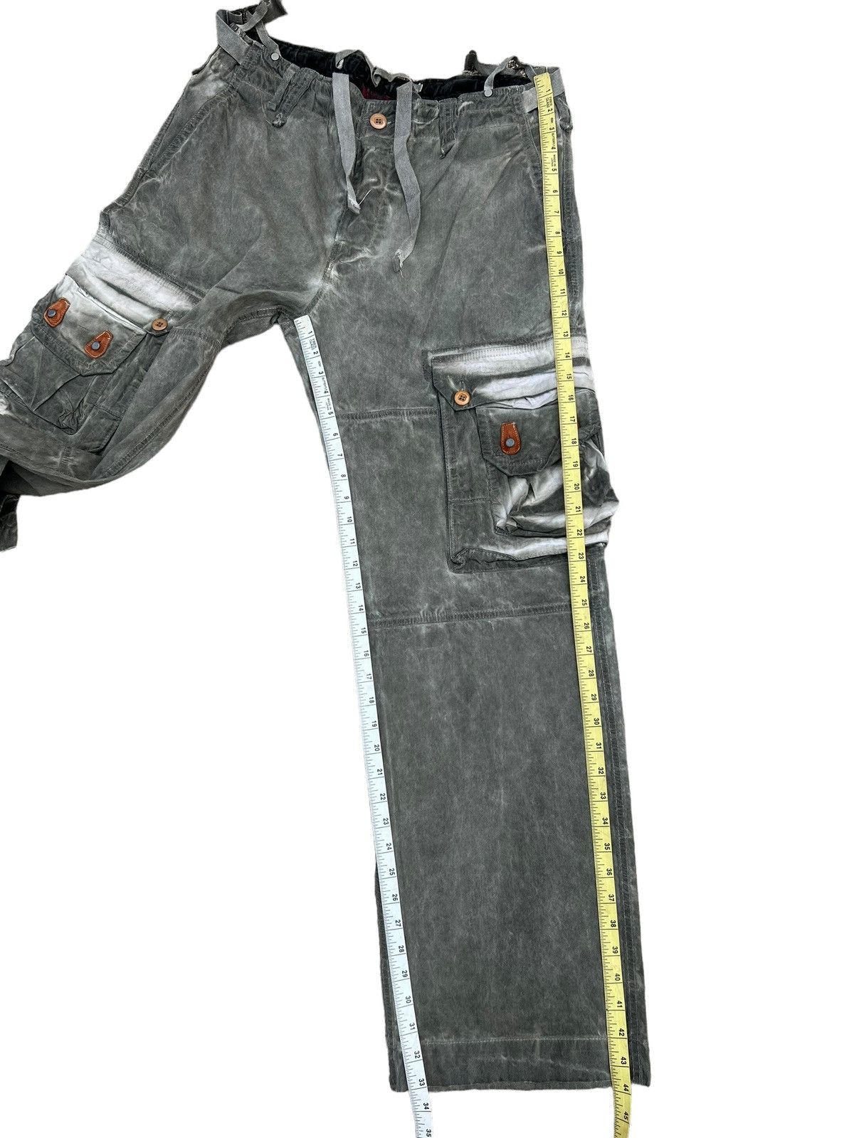 Vintage RARE Baggy Parachute Cargo Waxed Trouser Pant Size US 36 / EU 52 - 5 Thumbnail