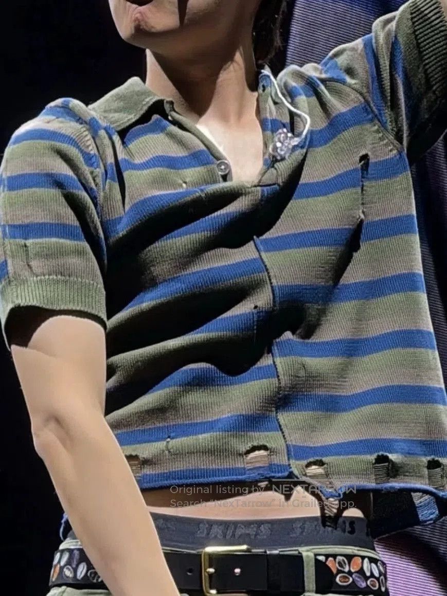 Acne Studios Multi Striped Short Sleeve Polo Shirt. Size US S / EU 44-46 / 1 - 5 Thumbnail