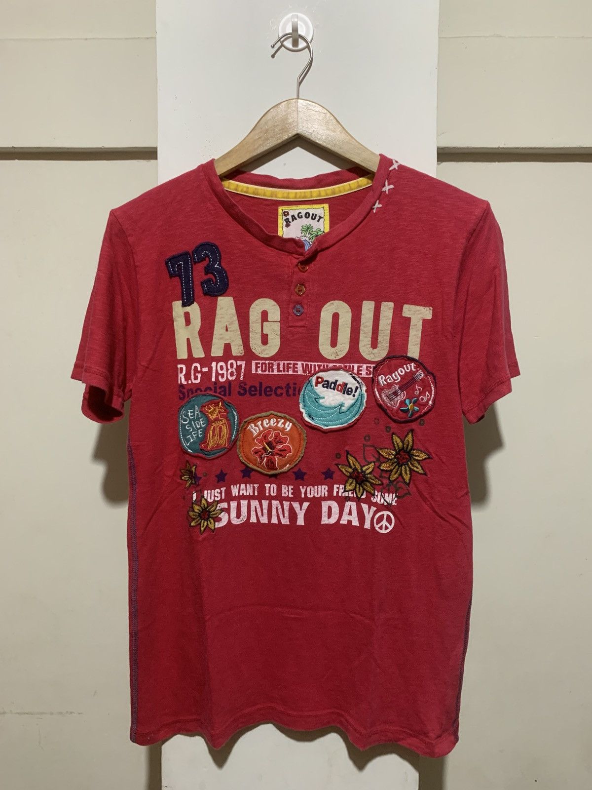 Japanese RagOut Embroided & Patch Kapital Style Tee Shirt