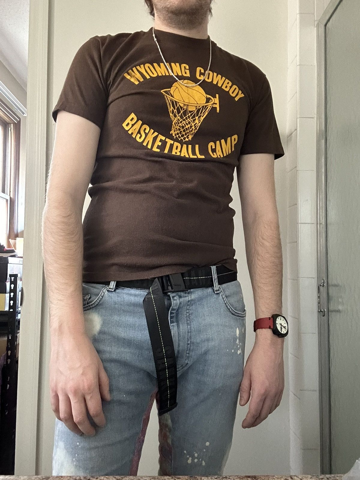 Converse 80s SLUBBY SiNGLE STiTCH UNiVERSiTY of WYOMiNG COWBOYS TEE Size US M / EU 48-50 / 2 - 18 Thumbnail