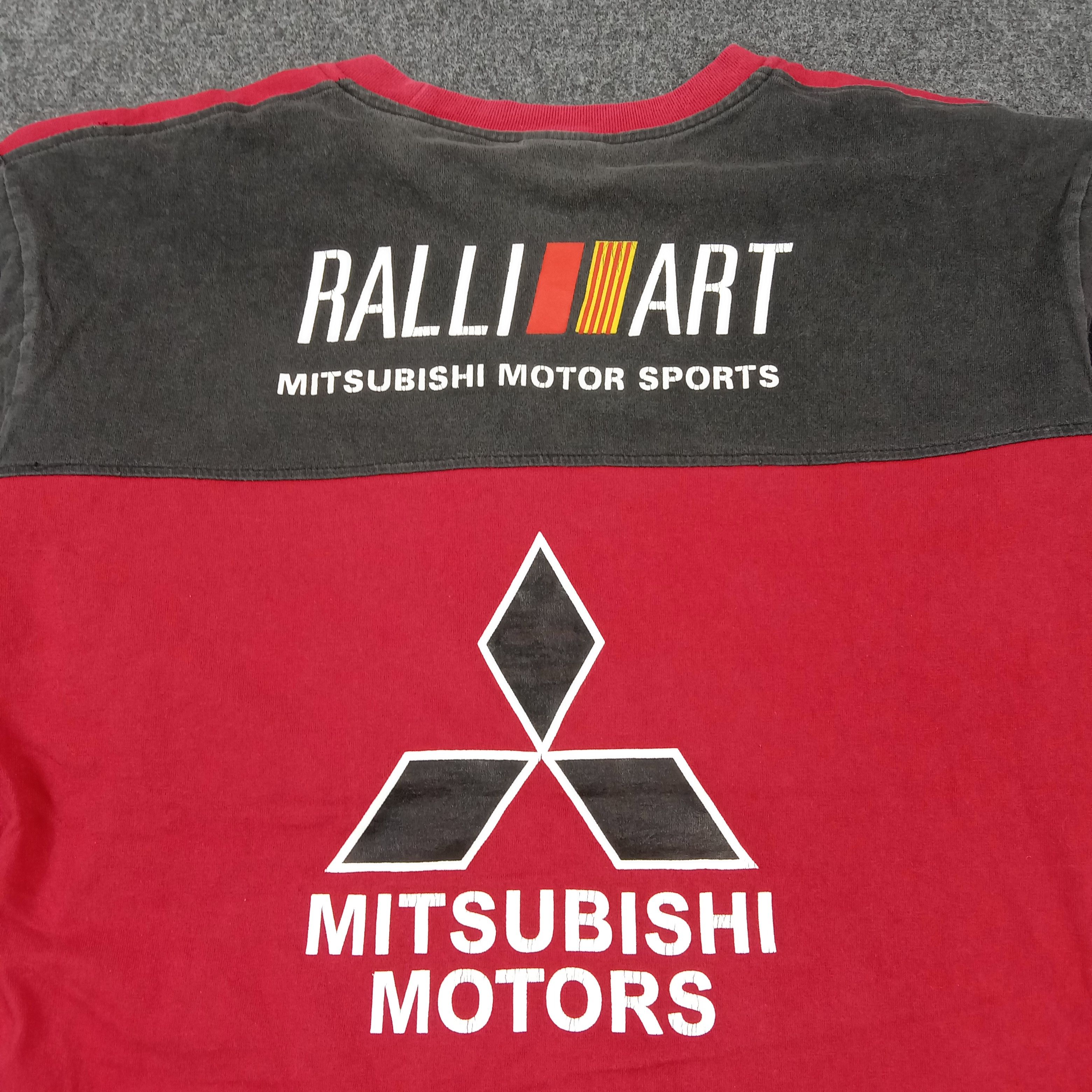 Japanese Brand 90s JDM Mitsubishi Ralliart Racing Motorsport Tshirt C285N77 Size US L / EU 52-54 / 3 - 6 Thumbnail