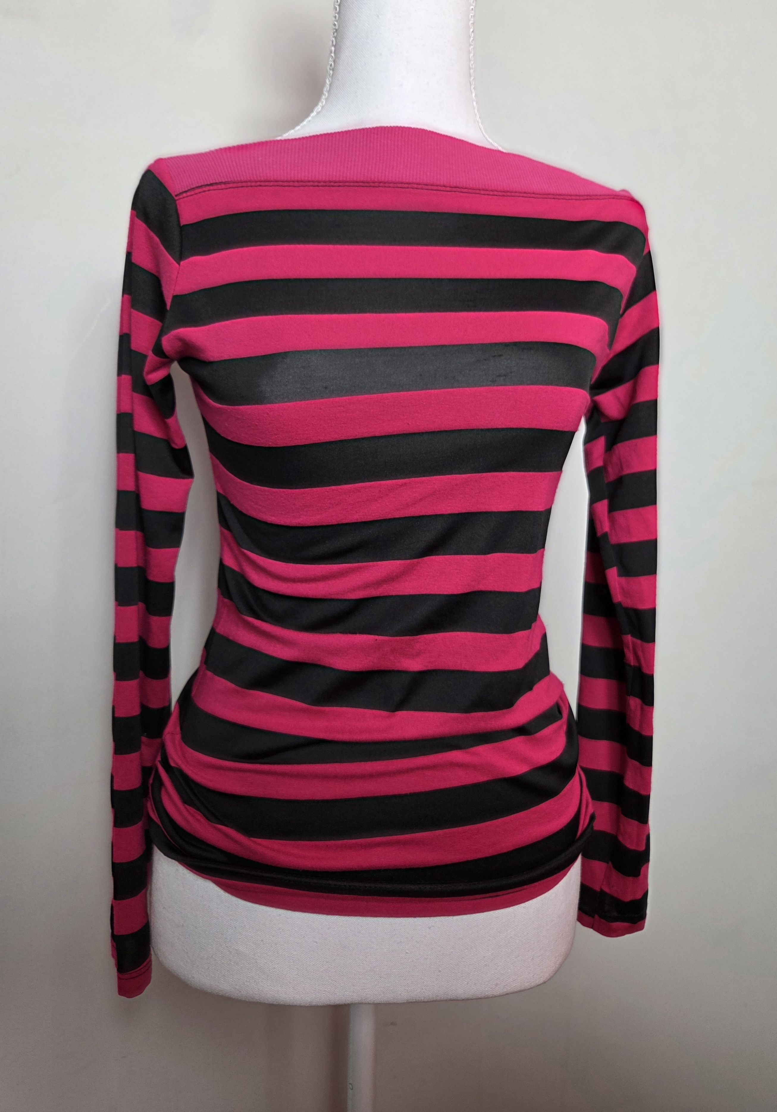 Japanese Brand Vintage stripped top y2k goth japan emo punk Size S / US 4 / IT 40 - 2 Thumbnail