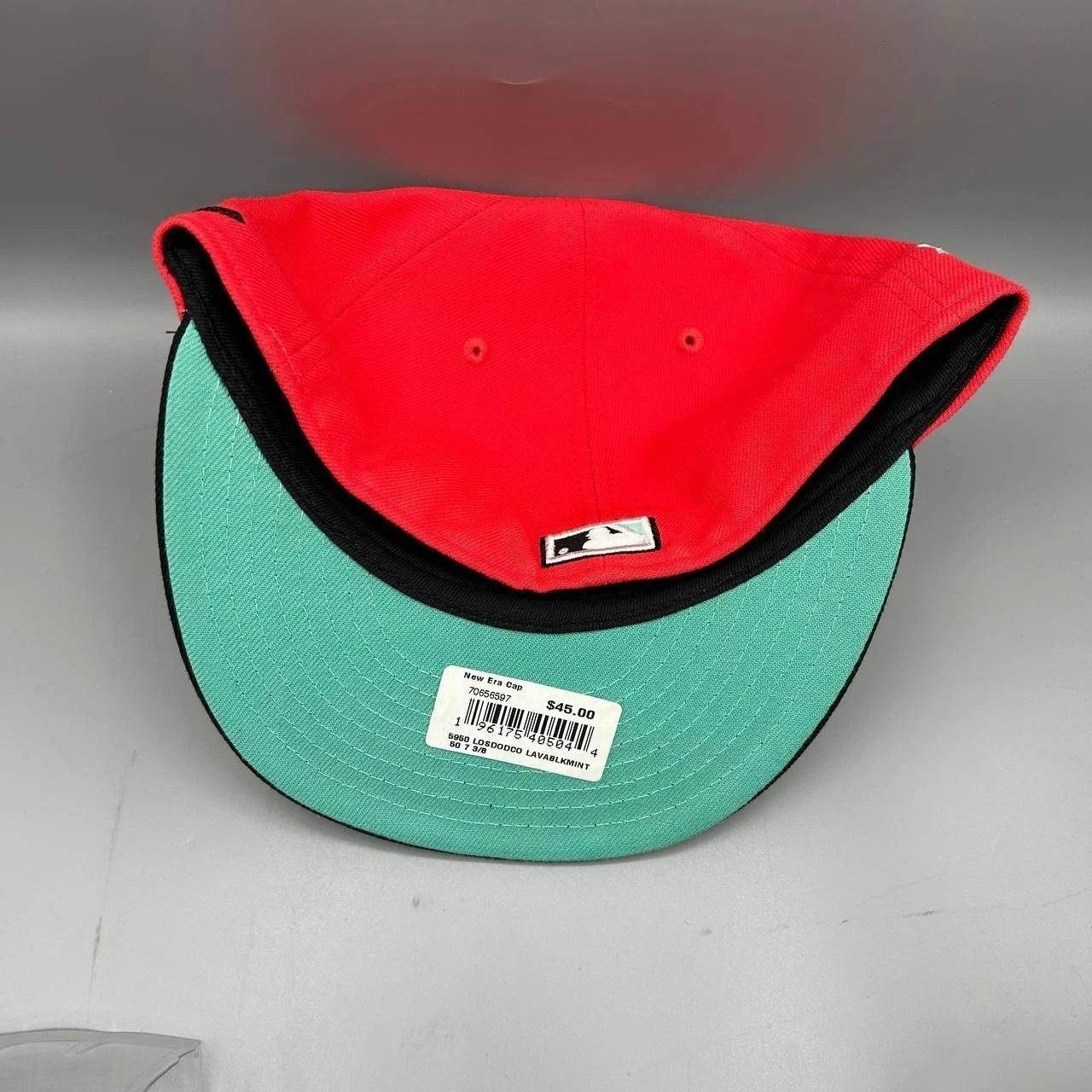 New Era Los Angeles LA Dodgers Hat Men 7 3/8 Red MLB Fitted Cap New Size ONE SIZE - 4 Thumbnail