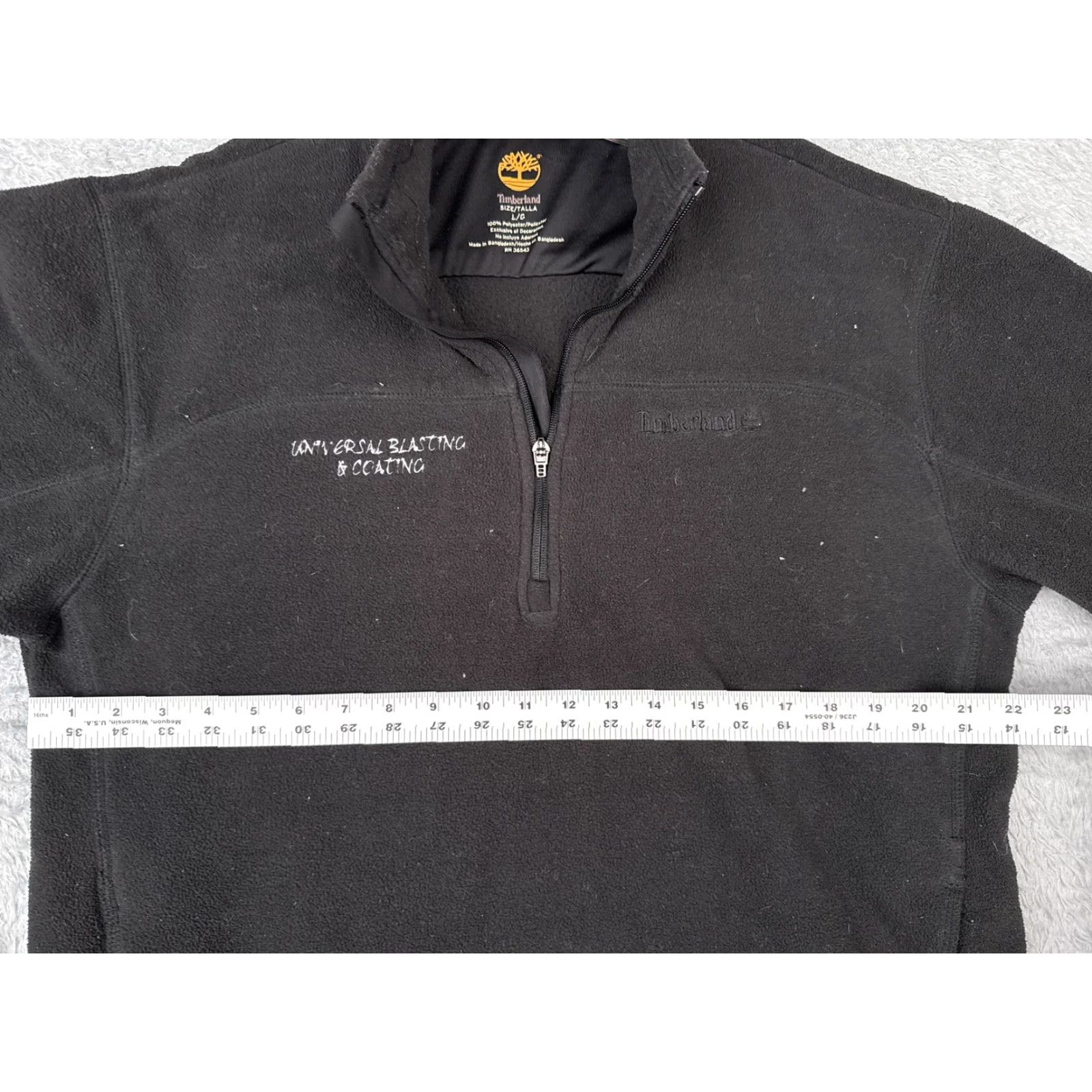 Timberland Timberland Sweatshirt Mens Large Black Fleece Quarter Zip Pullover Logo Size US L / EU 52-54 / 3 - 7 Thumbnail