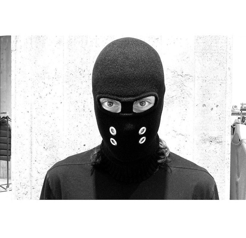 Rick Owens *NEW* SHOWROOM CASHMERE GIMP BALACLAVA MASK SKULL