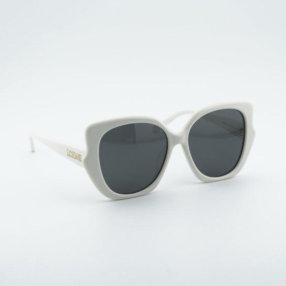 Loewe Loewe LW40133F 25A Sunglasses Ivory Butterfly Frame, Smoke Size ONE SIZE - 4 Thumbnail