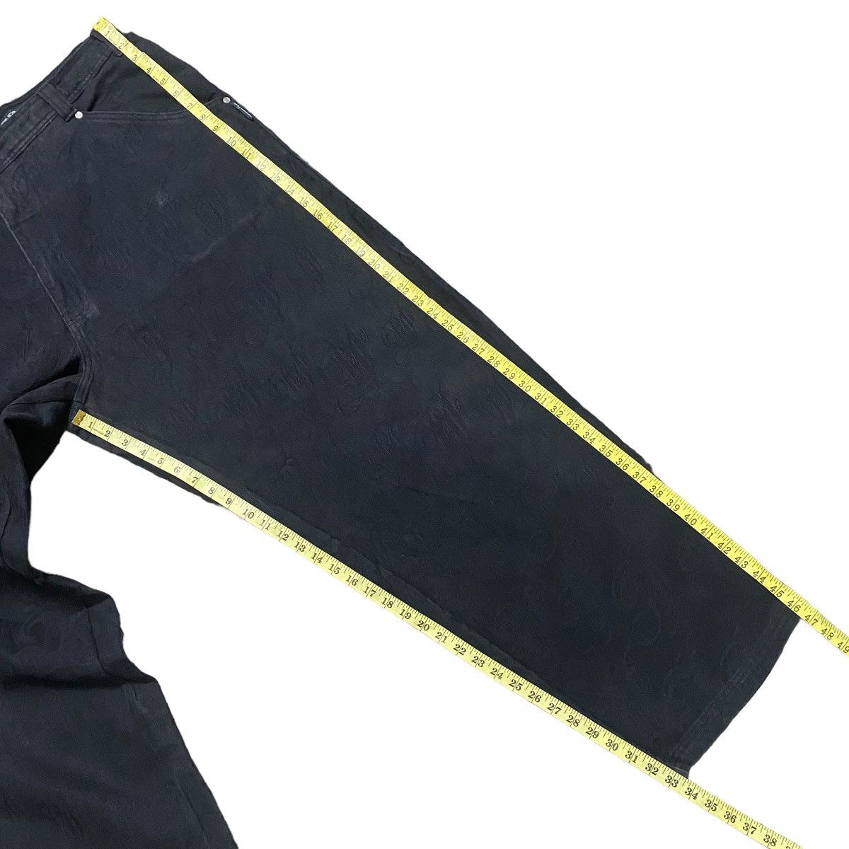 Marc Buchanan Vintage Pelle Pelle Monogram Denim Baggy Pants Size US 44 / EU 60 - 17 Thumbnail